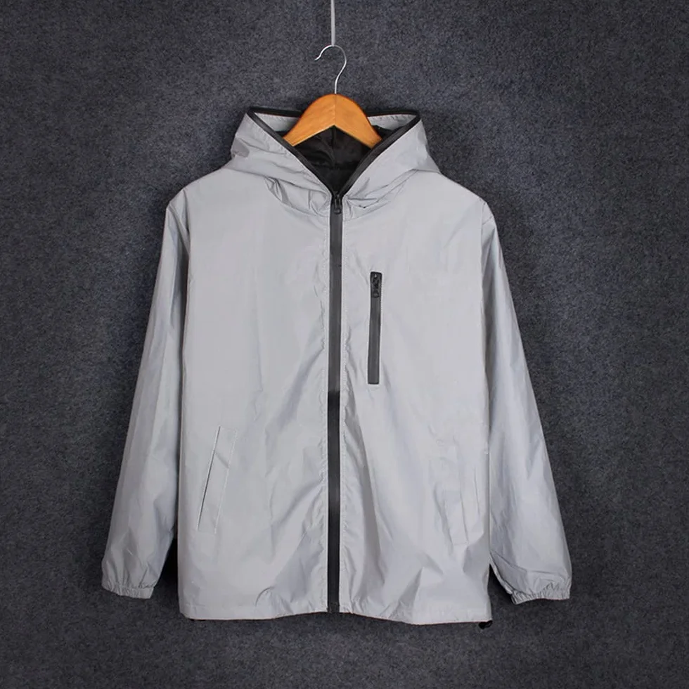 NewL Chaqueta Reflectante de Ciclismo para Hombres con Capucha