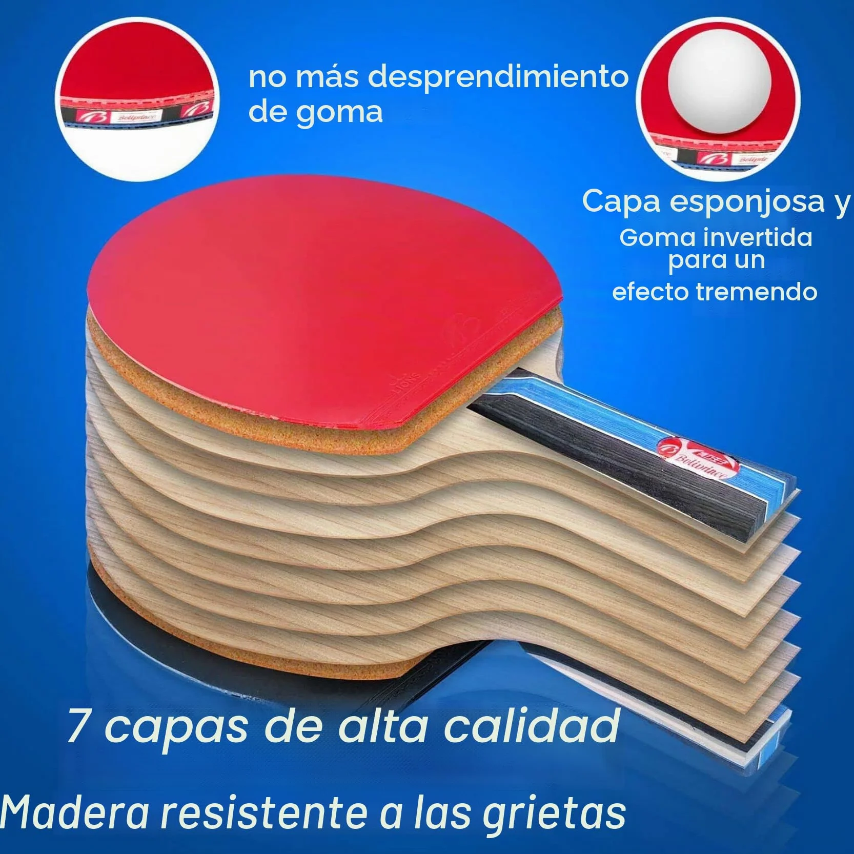 Raquetas Ping Pong Set con Palas, Pelotas y Bolsa