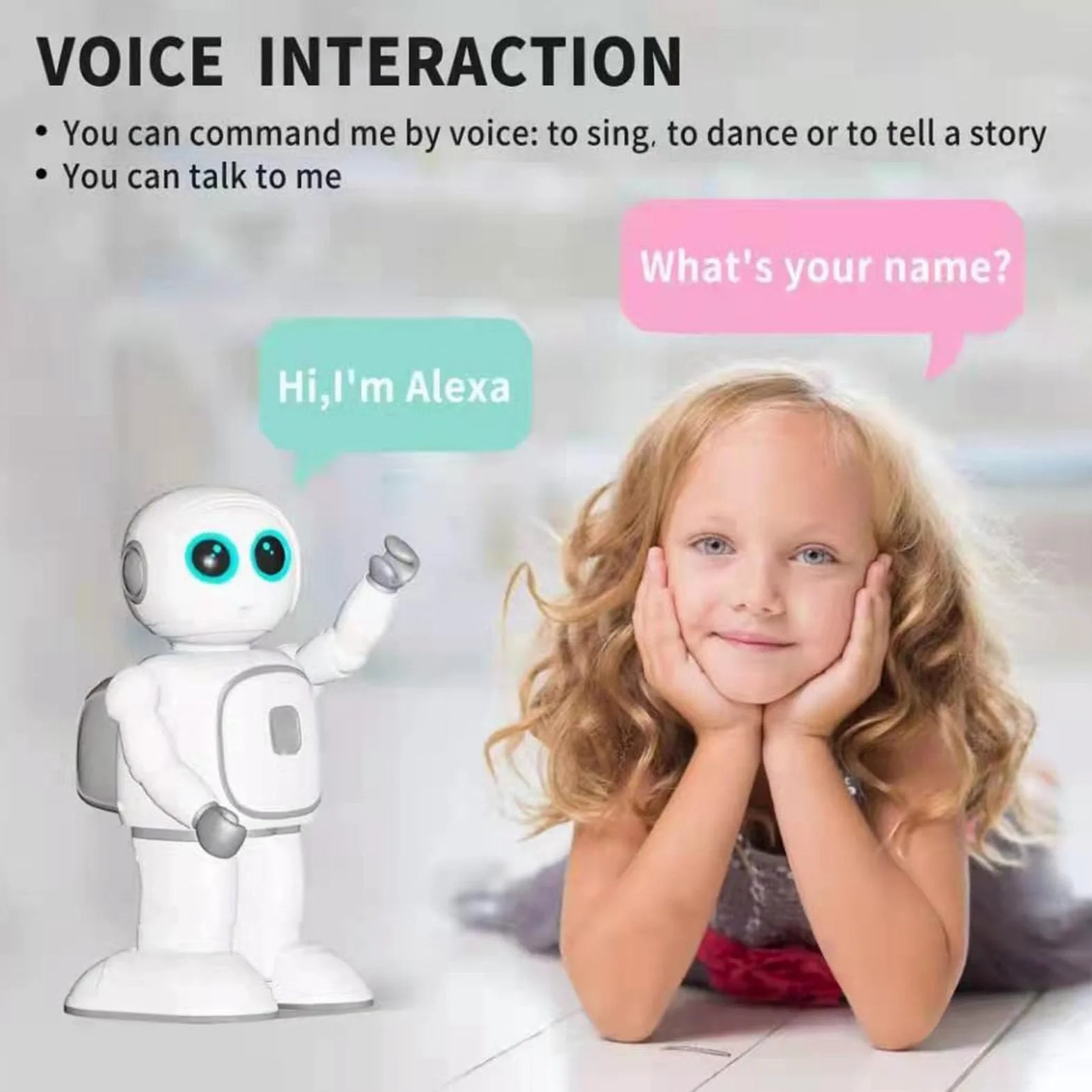 Robot Educativo para Niños R8Pro, Robot de Programación con Control de Voz, Inteligente Interactivo de Aprendizaje en Inglés para Educación Temprana