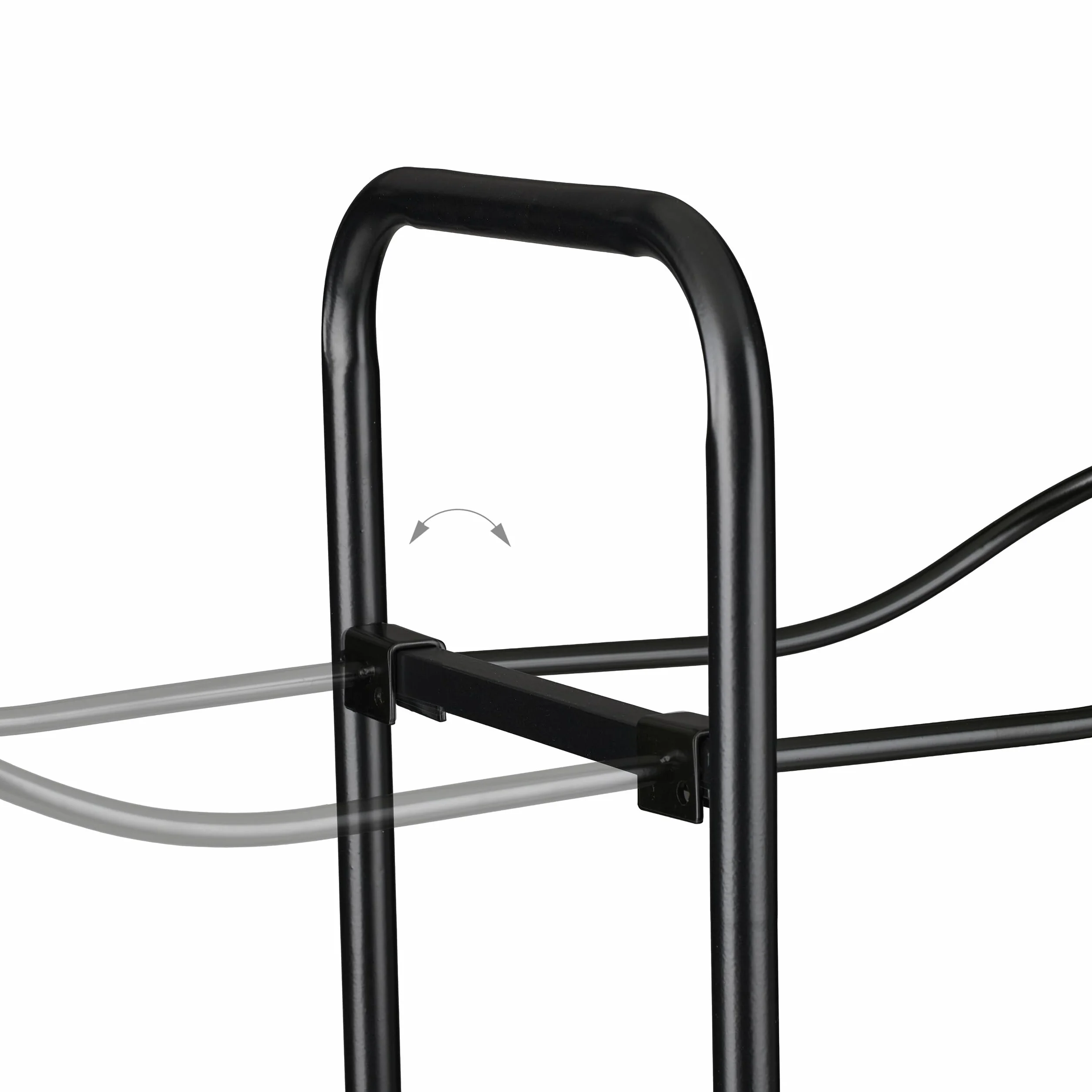 Relaxdays Soporte para Pelotas 3 Baldas Desmontables Metal Negro