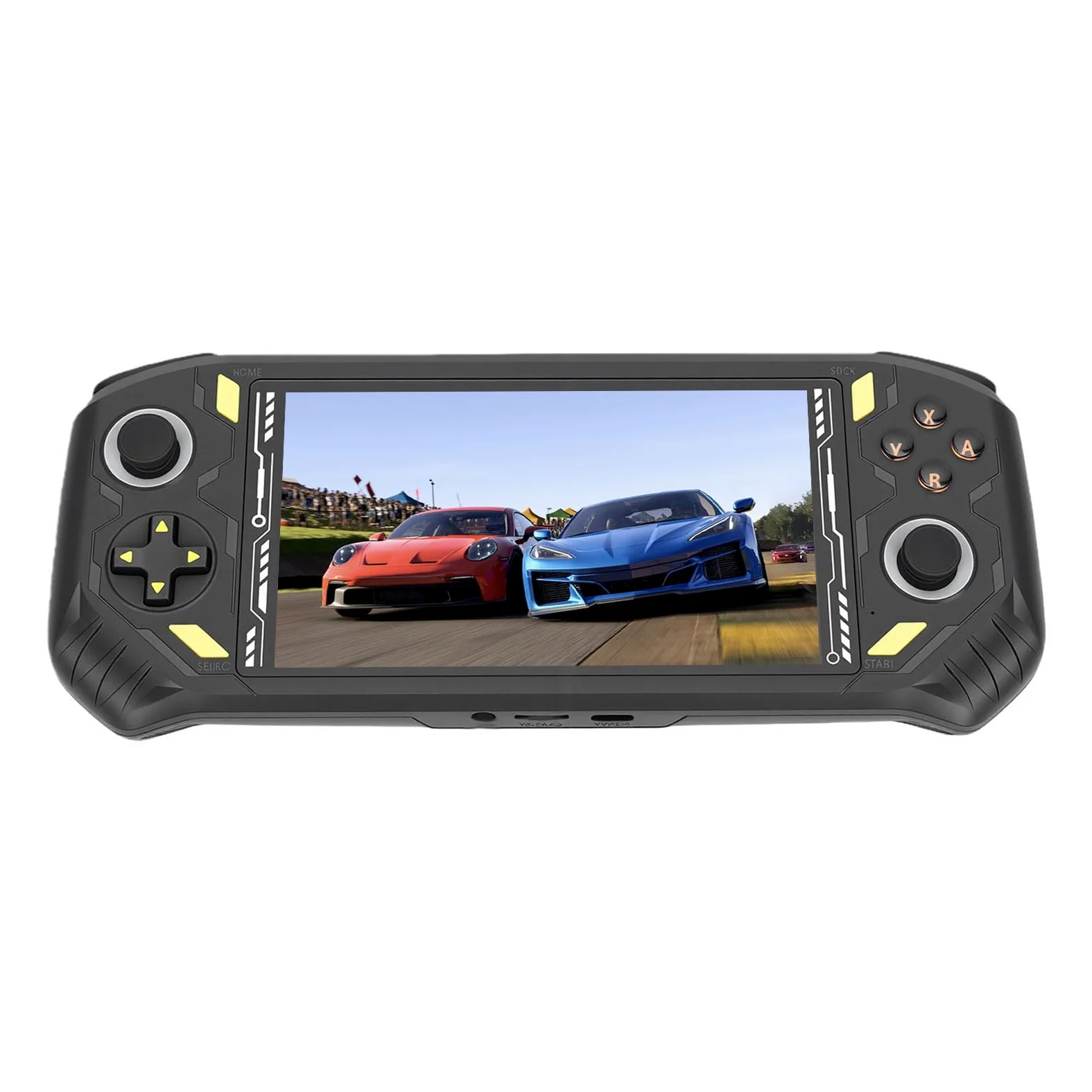 AMONIDA Consola de Juegos Portátil, Consola de Juegos con Pantalla de 5,5 Pulgadas, Reproductor de Portátil con Chip de Cuatro Núcleos RK3562 con Interfaz Multimedia HD, Ideal para Entusiastas de