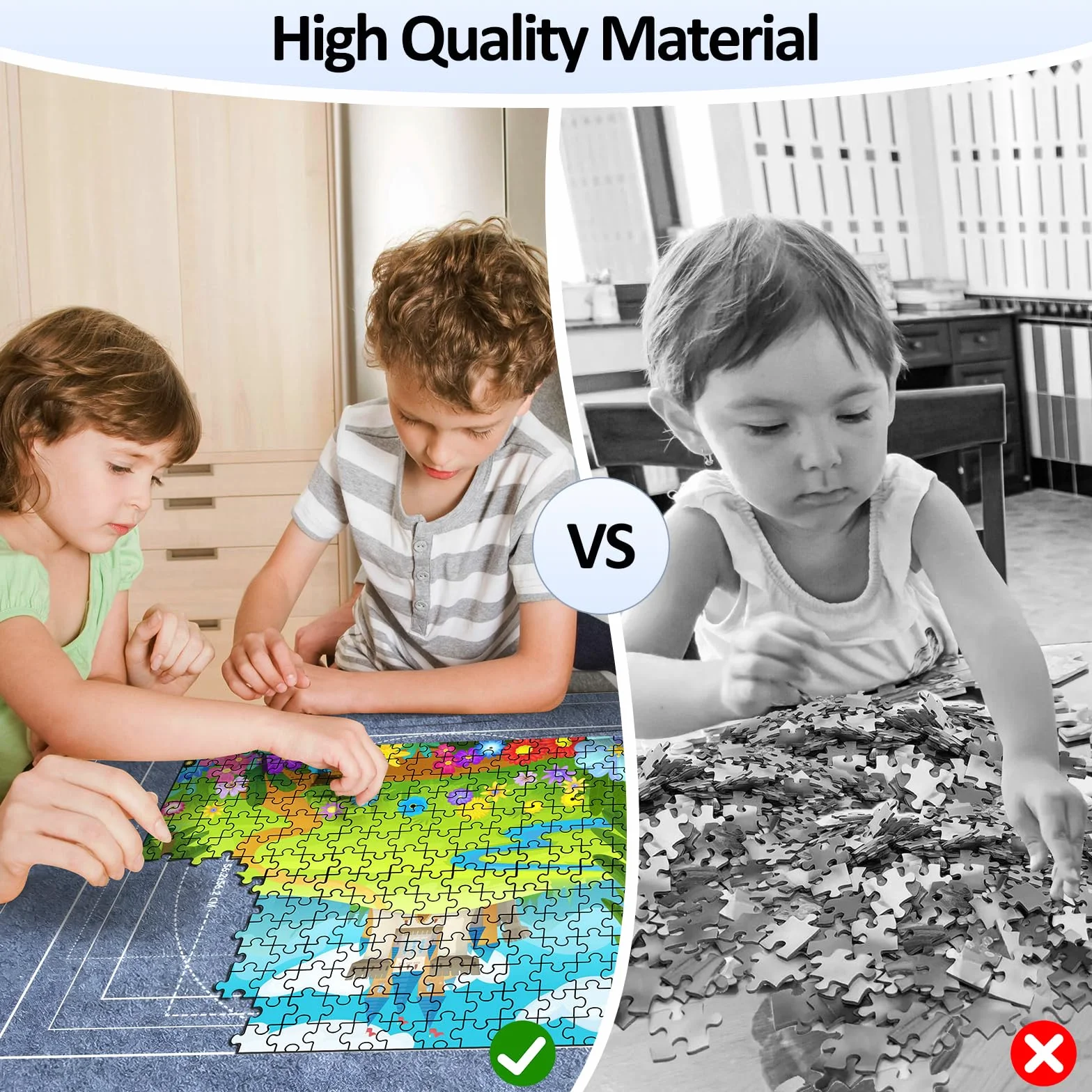 VFANDV Tapete Puzzle, Fieltro Tapete Puzzle para 1000 1500 2000 3000 Piezas Puzzle Mat Roll Jigsaw Puzzle Pad, Estera de Rompecabezas Portátil con 4 Puzzles Clasificadores (Gris)