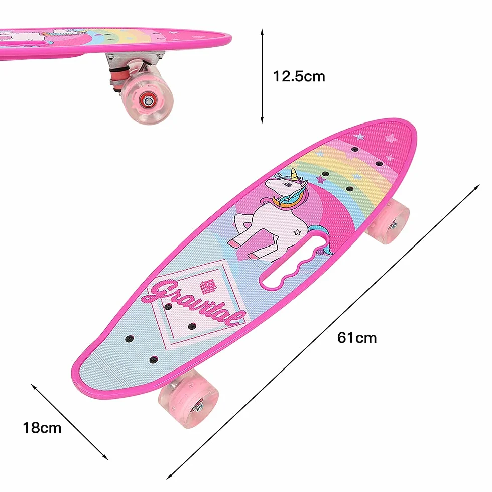 Skate Completo Monopatín Principiantes Estrellado Ruedas PU - Skateboard Niño, Monopatín Niños Patinete Rodamientos Penny Board Adulto Adolescente Joven