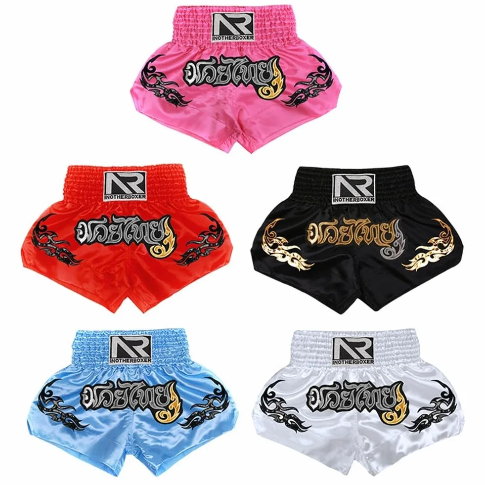 Pantalones cortos de boxeo unisex para artes marciales mixtas Muay Thai entrenamiento adultos