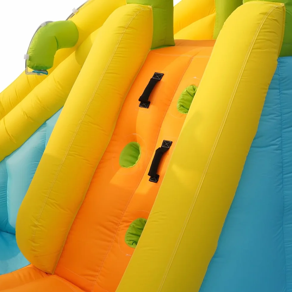 Castillo Hinchable con tobogán acuático y Piscina, Castillo Hinchable de Juegos acuáticos para Exteriores, Parque Infantil acuático con Ventilador, Juguete Hinchable Grande para niños (433x375x165cm)