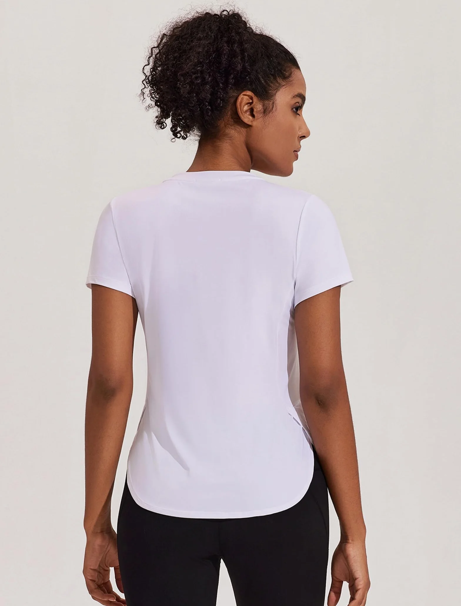 PINSPARK Camiseta Deportiva Mujer Manga Corta Protección Solar UPF 50+ Secado Rápido UV Yoga