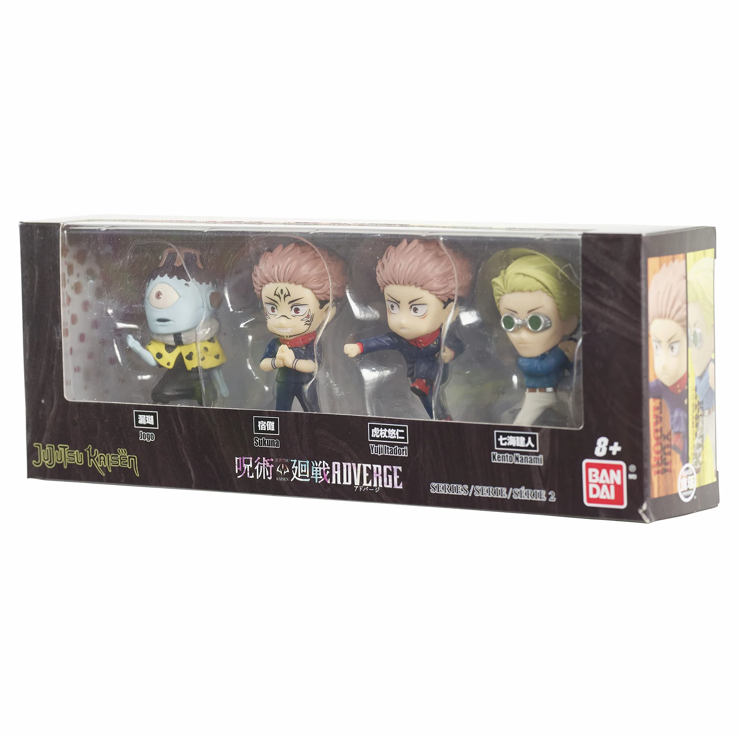 Bandai Namco - Jujutsu Kaisen Adverge Figura Set C (Yuji Itadori, Kento Nanami, Ryomen Sukuna, Jogo), Bandai Adverge Figure Box Set