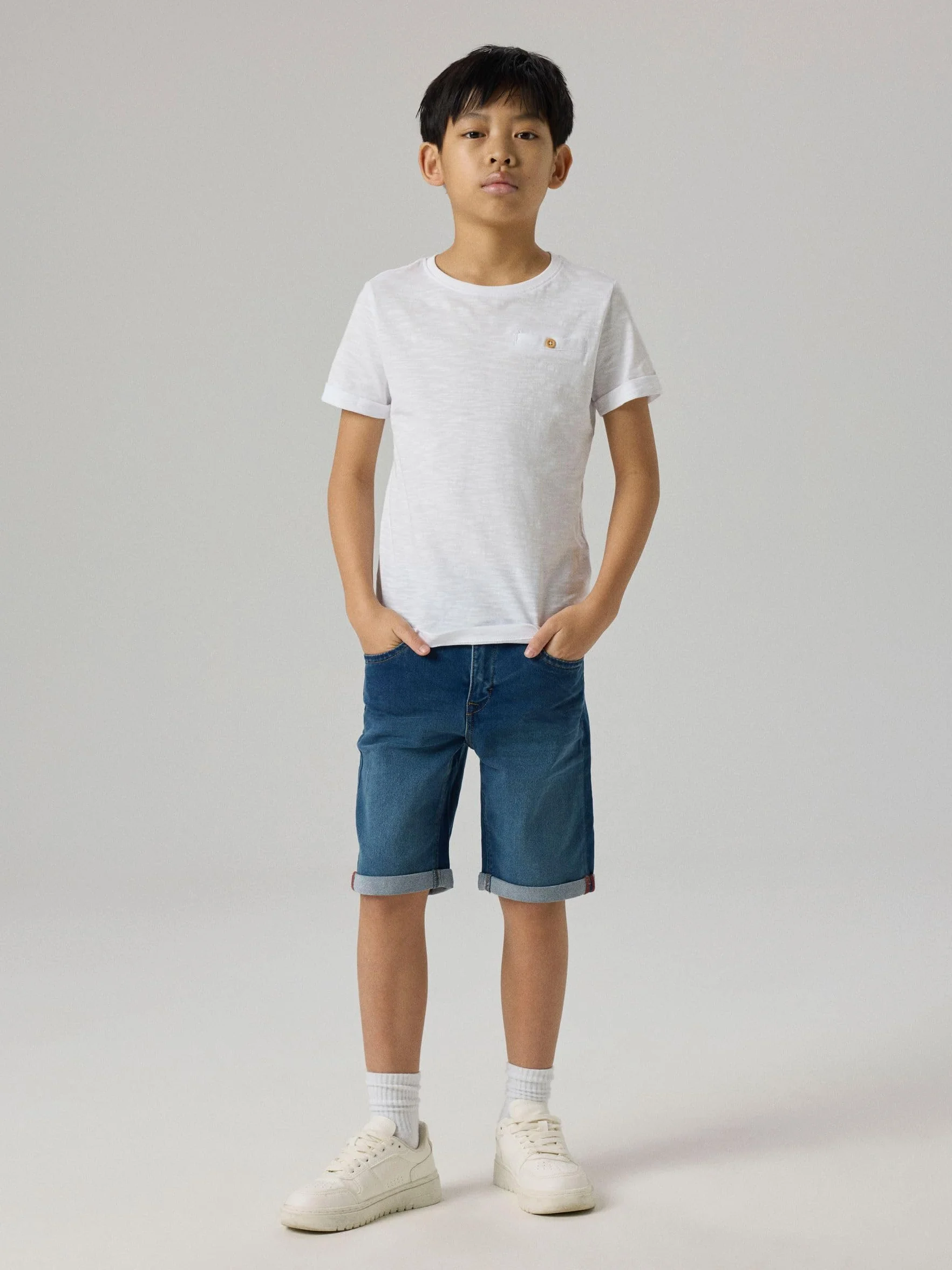 Name IT Nkmsilas Slim Dnm L Shorts 2272-tx Noos - Pantalones Cortos Niños