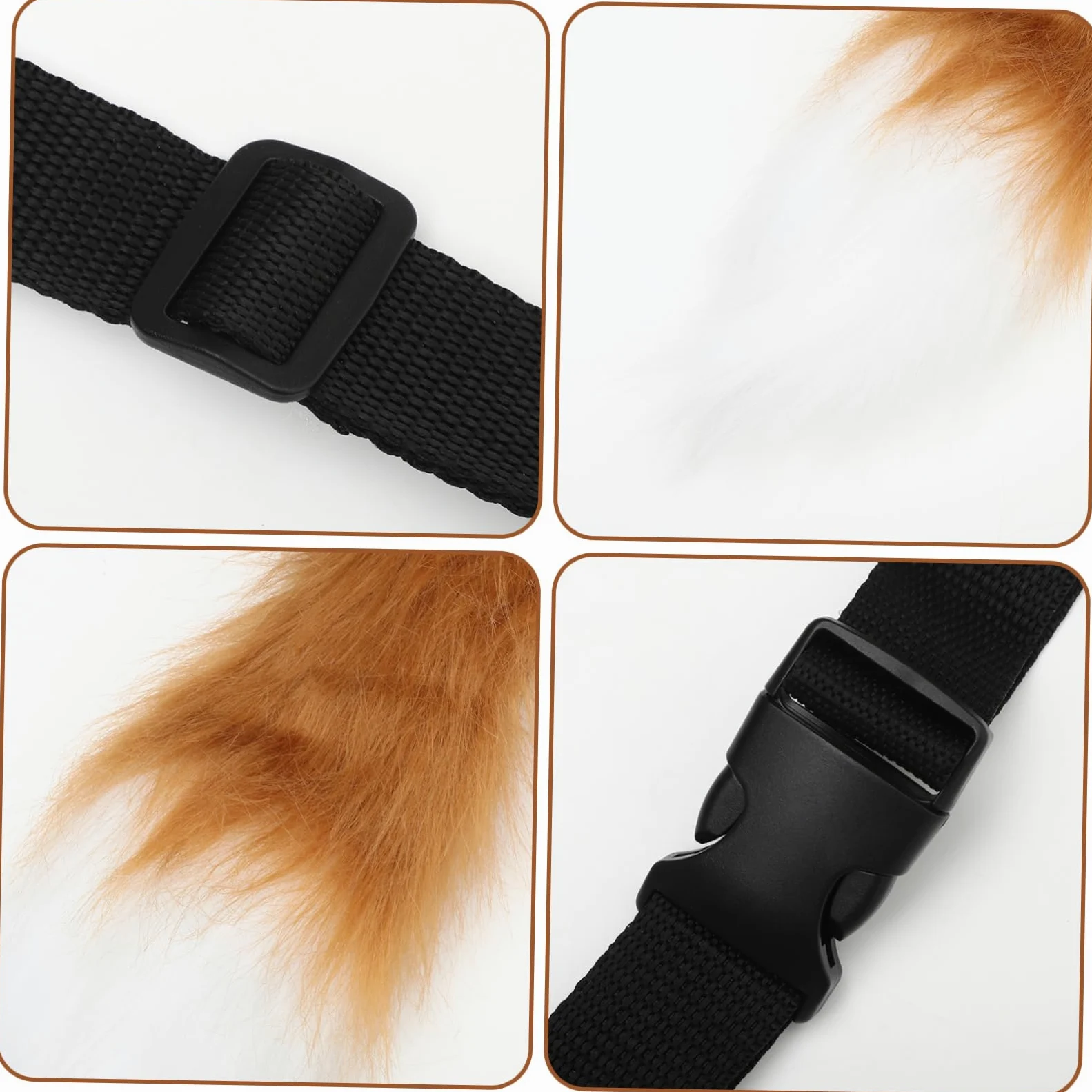 LIFKOME Accesorios de de animal de peluche de para vestir traje de vestir de de para decoración de disfraz de animal Felpa Brown