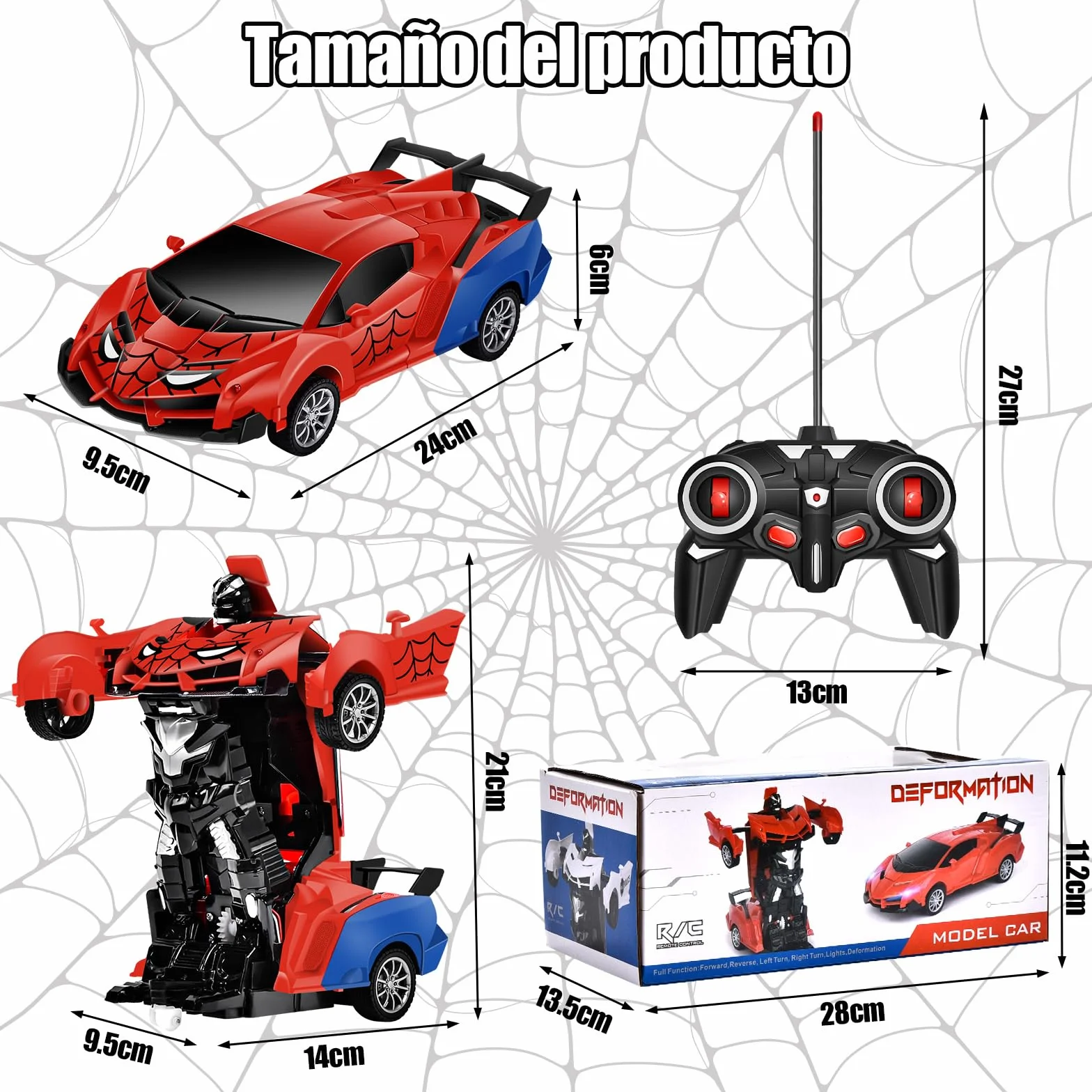 Aragallant Robot Transformable, Coche Radiocontrol RC para Niños y Niñas a Partir de 3 Años