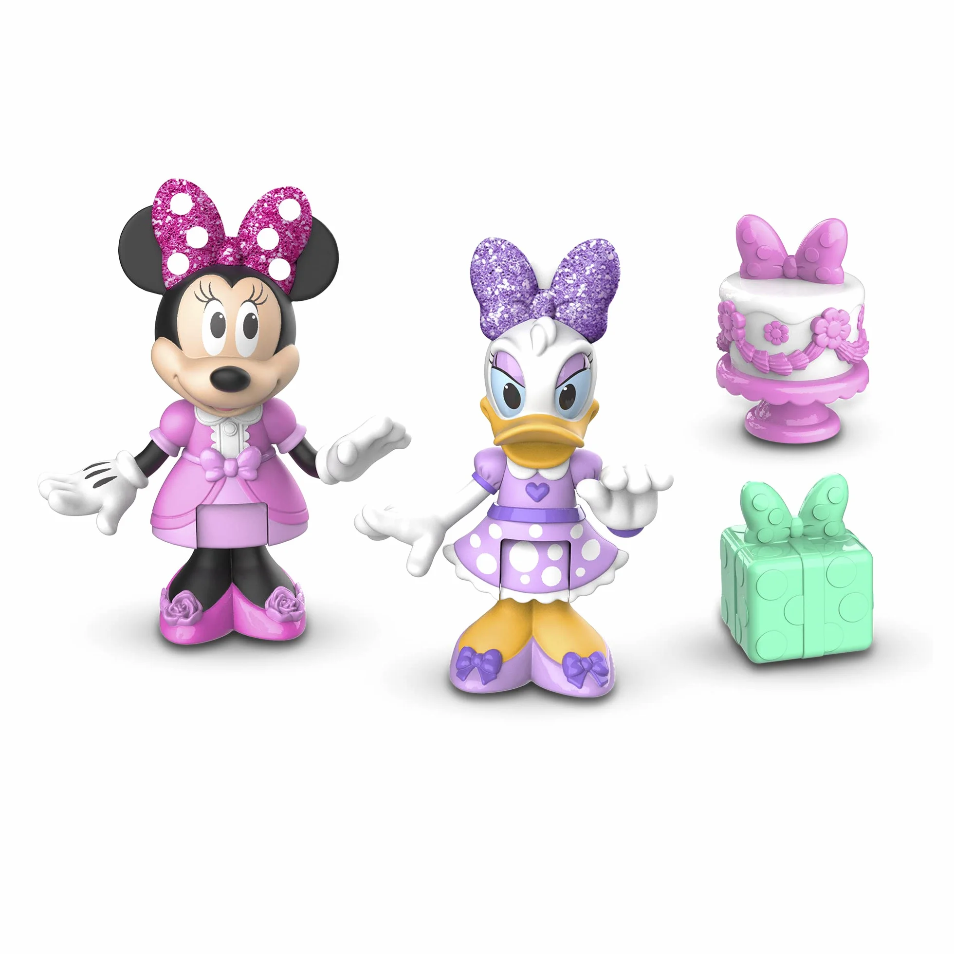 Disney Minnie, 2 Figuras articuladas 7,5 cm con Accesorios, Tema de Fiesta, Juguete para niños a Partir de 3 años, GIOCHI PREZIOSI, MCN173