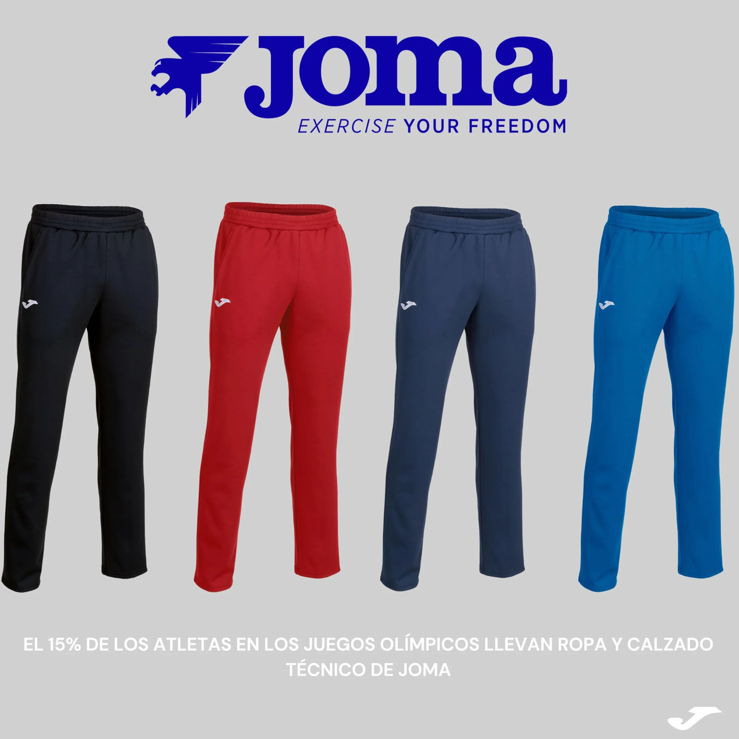 Joma Pantalón Largo Deportivo Hombre Cleo II 5XS-3XL Bolsillos Cintura Elástica Cordón