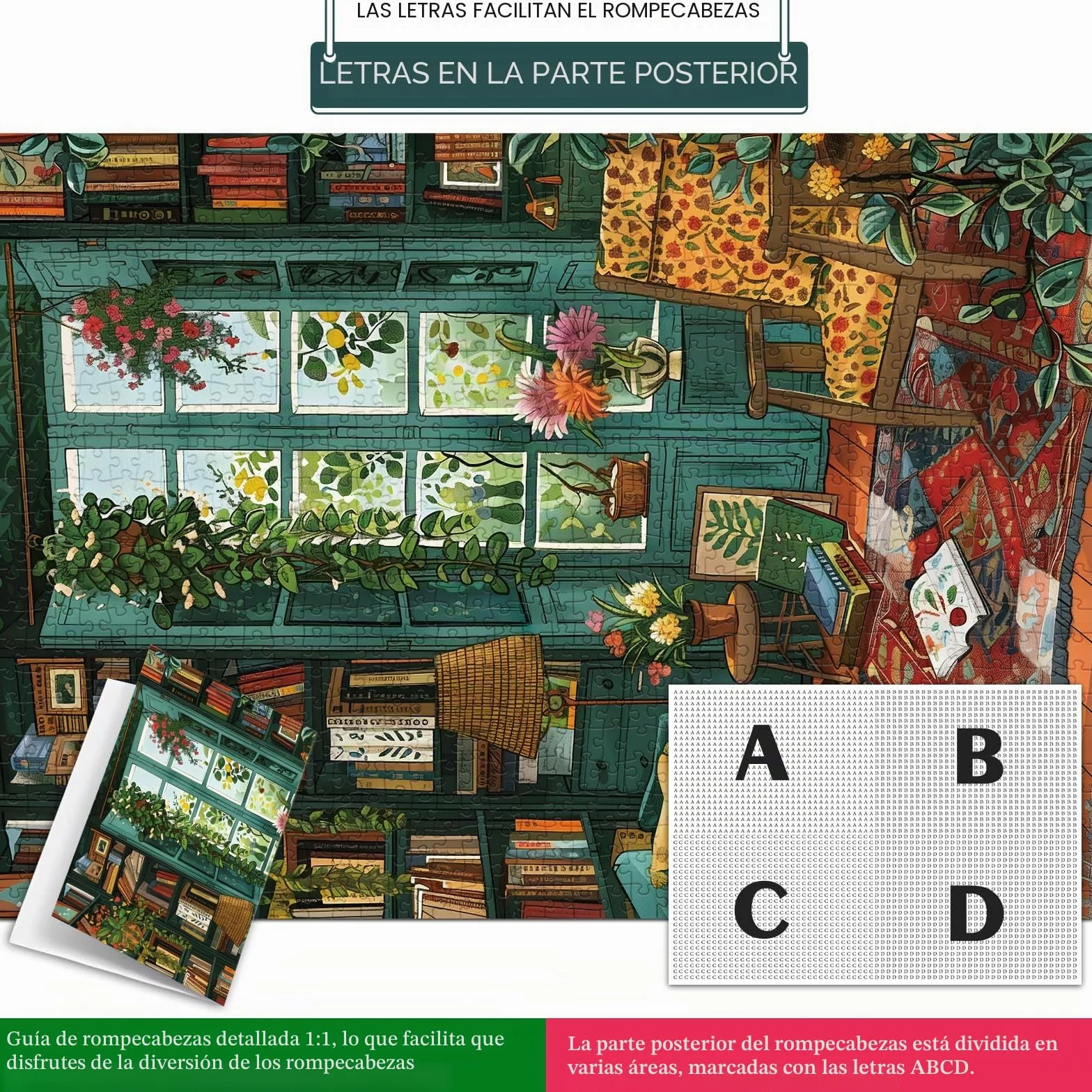 Rompecabezas de estudio acogedor para adultos de 1000 piezas, 70 cm x 50 cm, estilo Clásico, cartón de, rompecabezas jigsaw para adultos