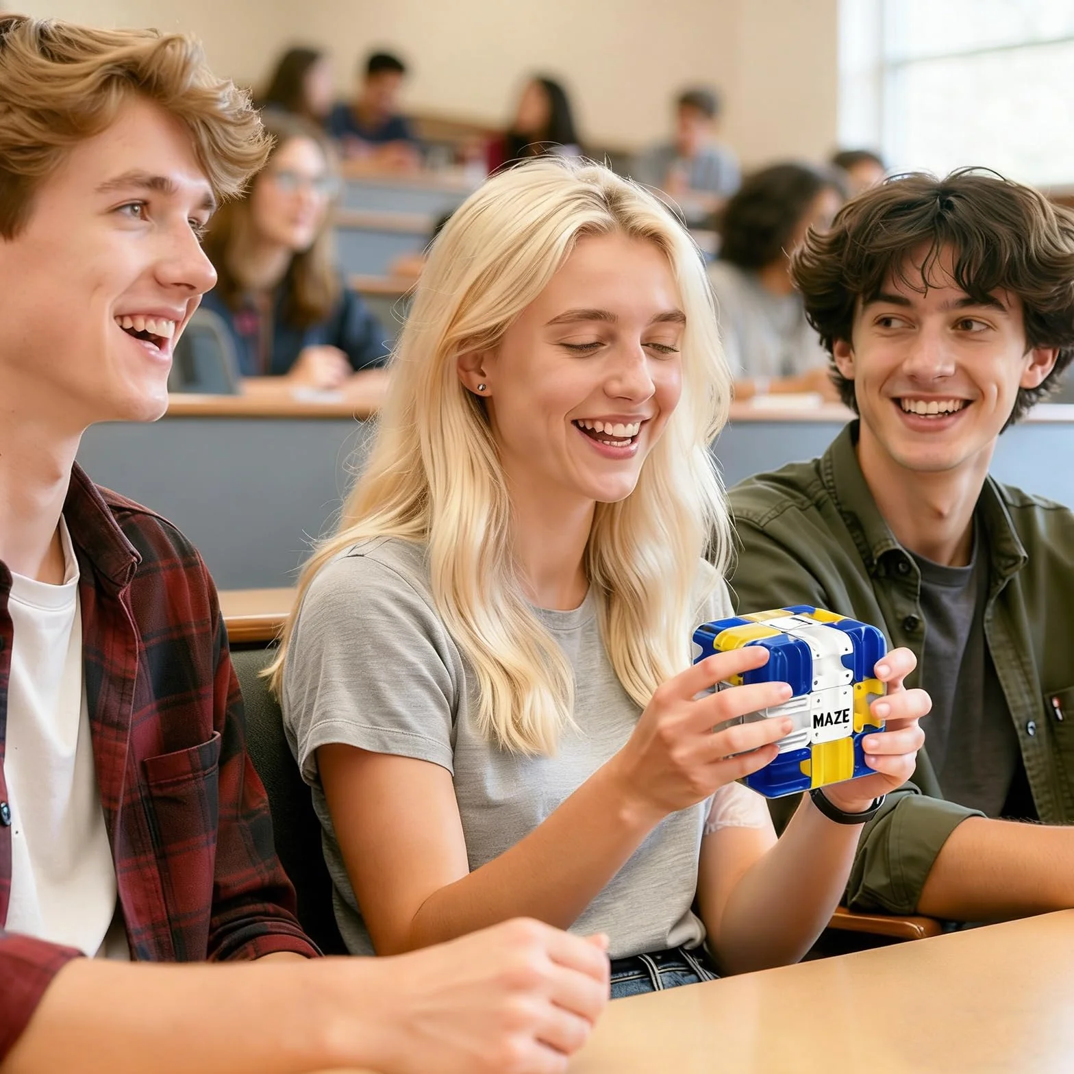 Cubo Laberinto 3D Grande con Bola - Juguete Educativo para Aliviar el Estrés, Entrena la Lógica y Concentración, Mejora la Percepción Espacial, Juego de Ingenio y Pensamiento