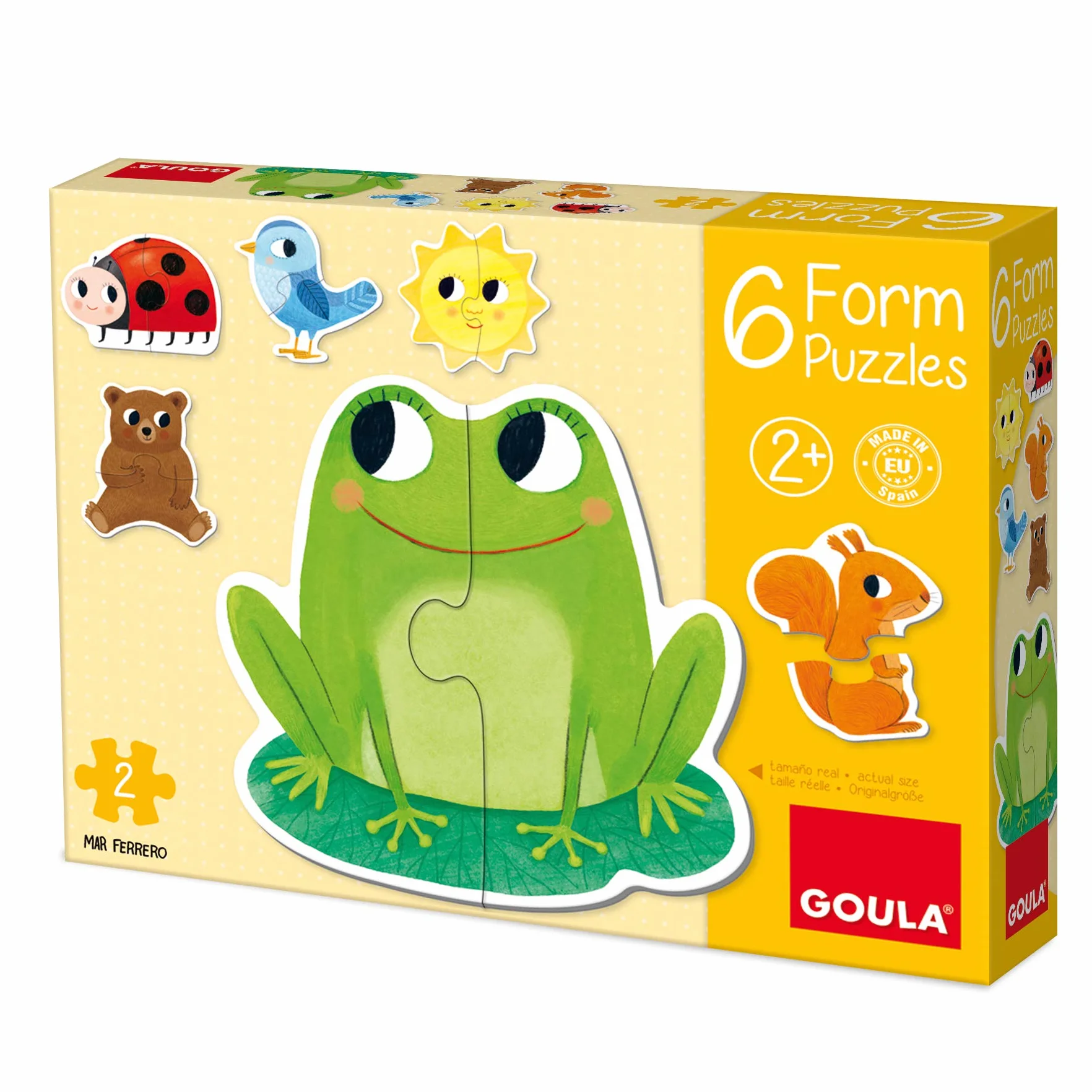 Goula Puzle de Cartón de Piezas Grandes 6 Formas Multicolor a Partir de 2 años