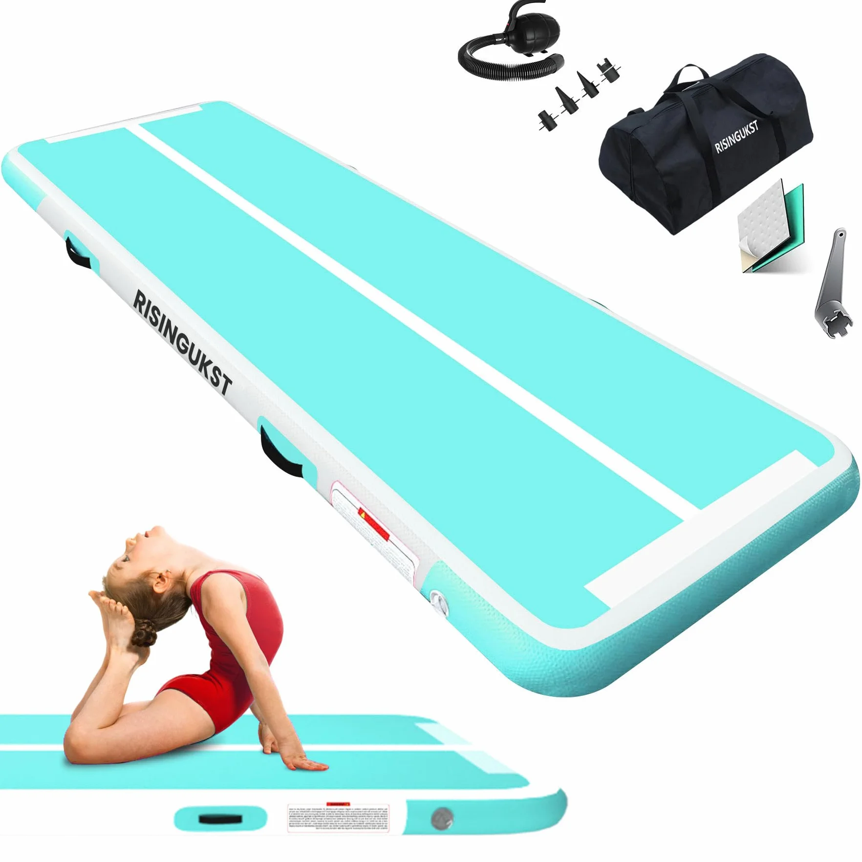 Colchoneta de gimnasia artística inflable 2m/3m/4m/5m/6m 10/15/20cm con bomba