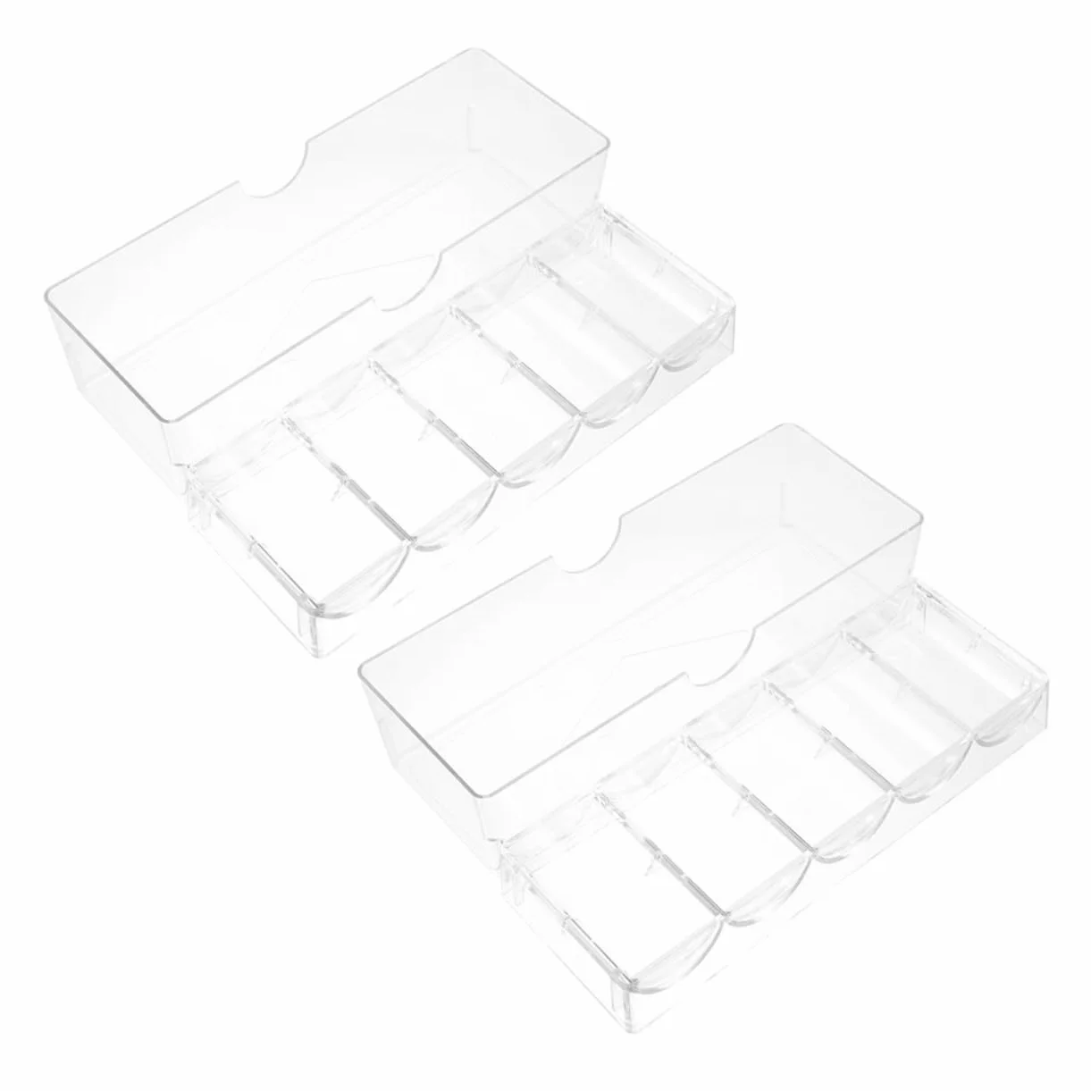 Toddmomy 2Piezas Organizadora de Fichas de Póker con Tapa Rack de Almacenamiento Transparente para Mantener Ordenadas de Póker Casa