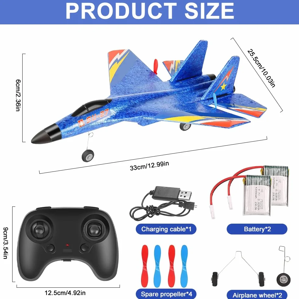 Avión teledirigido F-22, 2,4 GHz, RTF de avión teledirigido de 3 canales, con sistema giroscópico y luces LED, espuma de avión teledirigido, carga USB RCPlane para principiantes y adultos