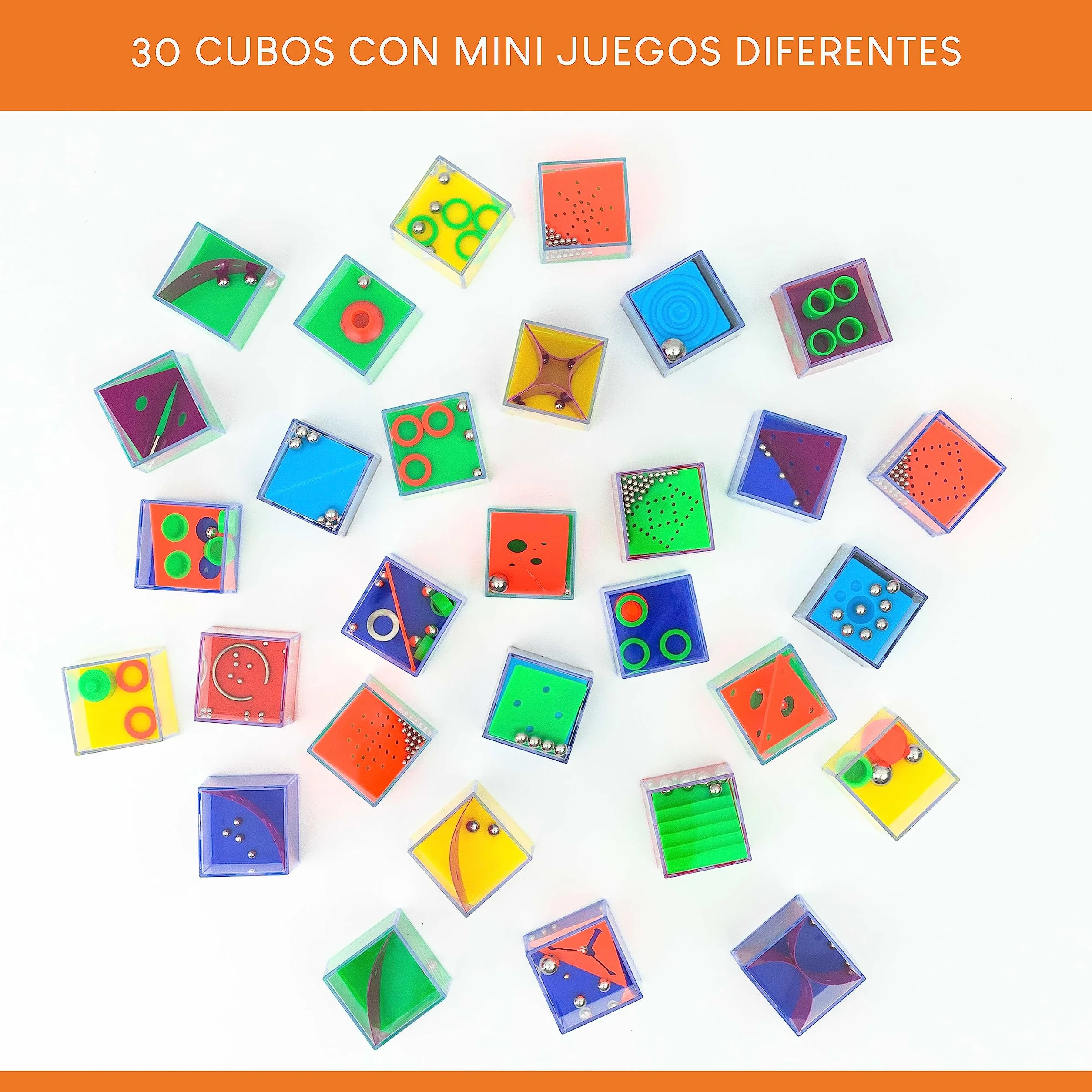 BONNYCO Cubos Rompecabezas Niños Pack 30 Regalos Cumpleaños Niños Colegio. Detalles Cumpleaños Infantil, Relleno Piñata. Regalitos Invitados, Regalos Alumnos Primaria. Mini Juegos para Regalar