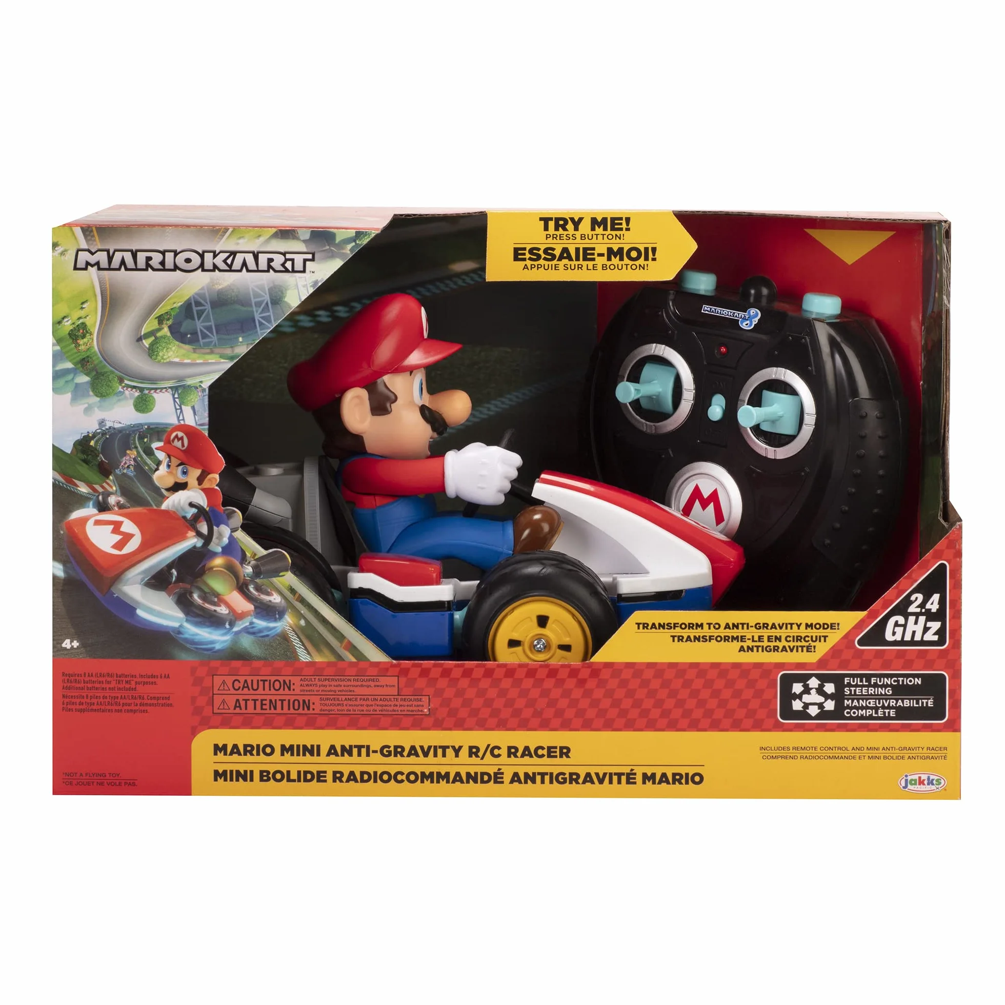 Nintendo Super Mario Radio Control Mario Kart Antigravedad Coche Acrobacias Derrapes Giros 360° Alcance 30m