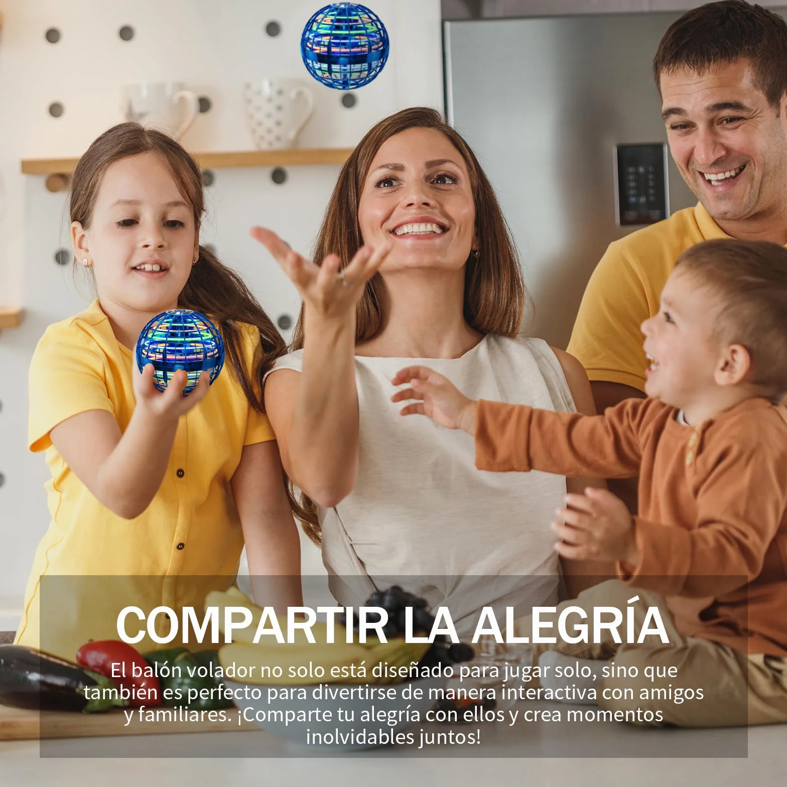 Ivtivfu Bola voladora (Azul) Flying Magica Hover Ball Fly UFO Bolas voladoras para niño y niñas, Juguetes para Exteriores para niños, Regalos para niños de 6 7 8 9 10 11 12