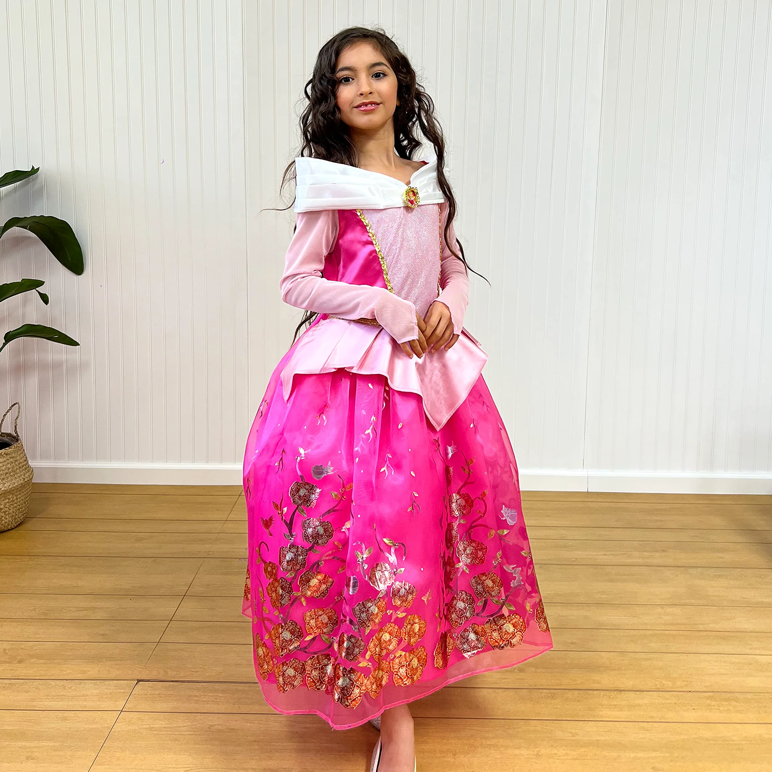 Disfraz de princesa de Disney, disfraz oficial de cuento de hadas para niños con accesorios