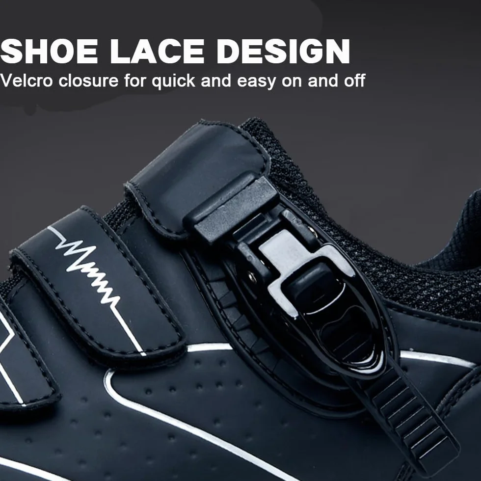 Hixingo Zapatilla de Ciclismo Hombre Mujer Zapatos Bicicleta Carretera MTB SPD SPD-SL Lock System Respirables