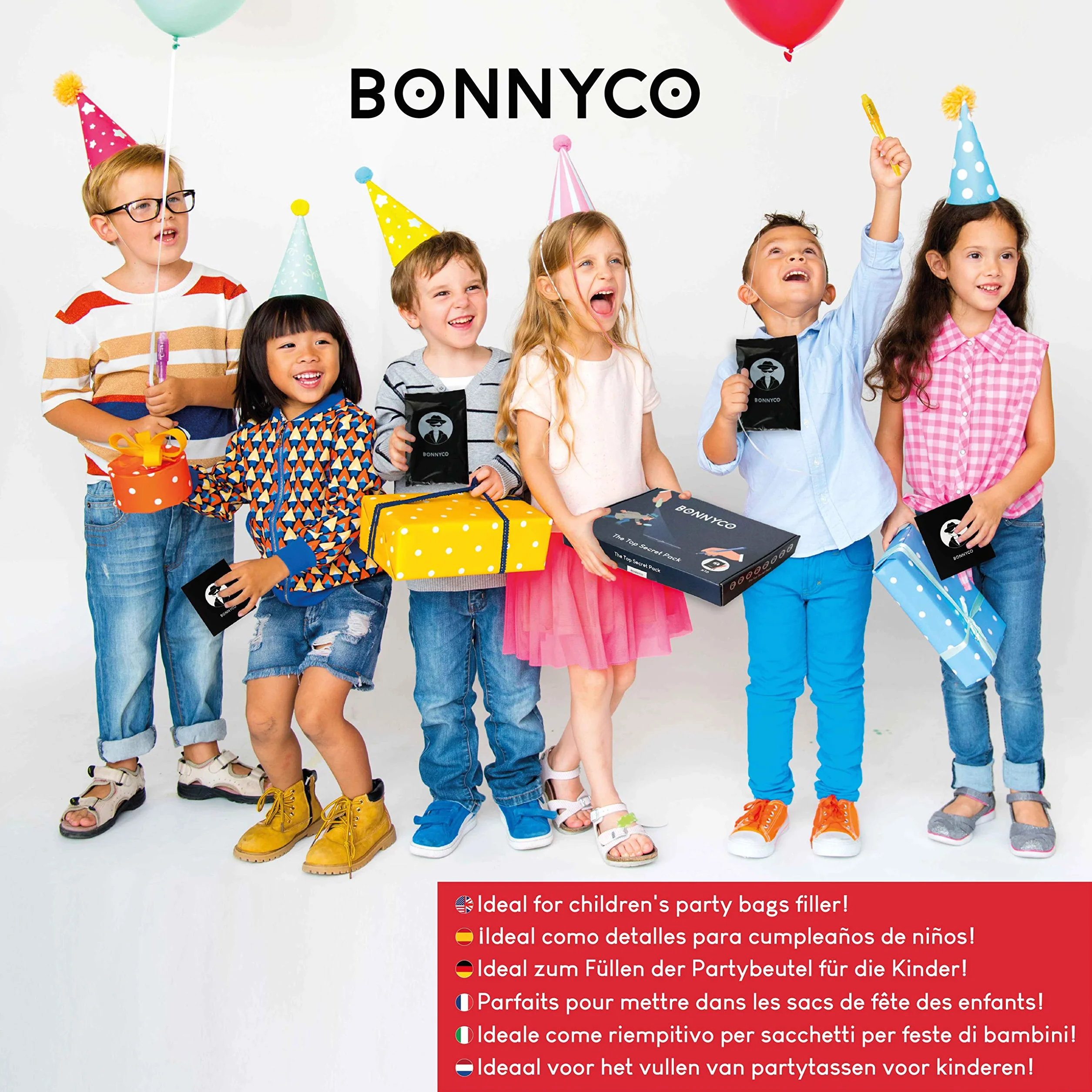 BONNYCO Boligrafo Tinta Invisible y Libreta Pack de 16, Ideal como Regalos Cumpleaños Niños Colegio. Detalles Cumpleaños Niños, Relleno Piñata. Regalos Alumnos Primaria para Comunion y Boda