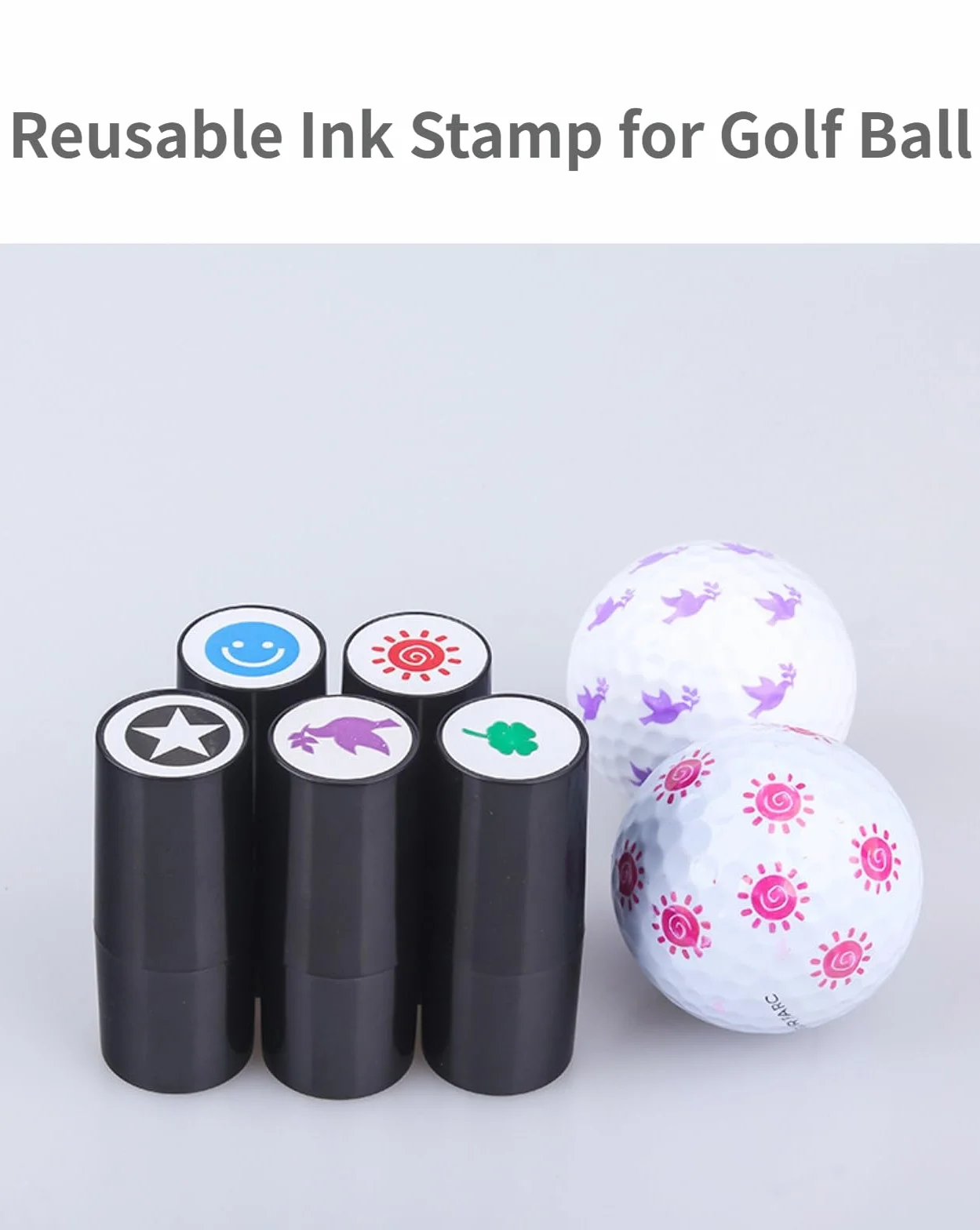 Sello de pelota de golf personalizado con monograma reutilizable para golfistas
