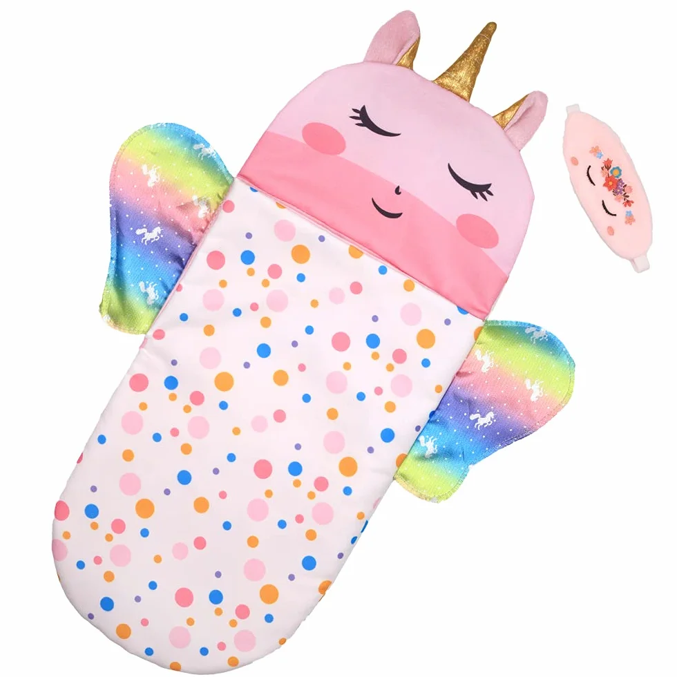 ZWOOS Saco de Dormir para Muñecas con Antifaz para Muñecas, Accesorios Suaves para Muñecas de 25-38 cm