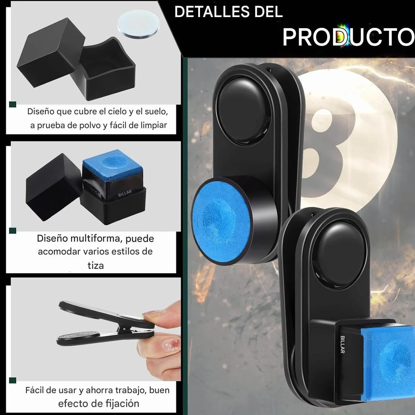 Soporte Magnético Portátil para Tiza, Accesorio Silencioso para Práctica en Casa