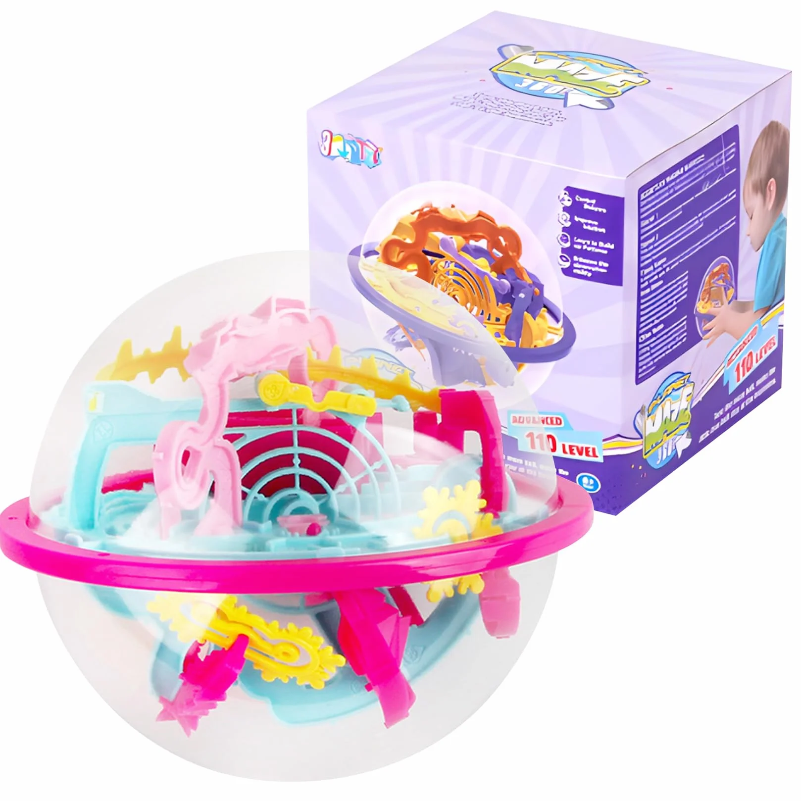 3D Laberinto Bola 3D Ball con 110 Niveles Bola Laberinto Partir De 6 Años Regalos para Niños Laberinto Ball Juego De Habilidad