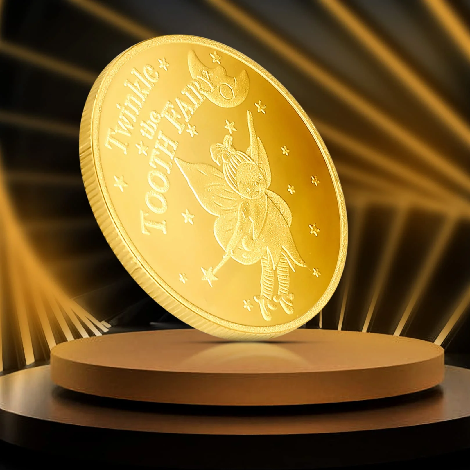 6 Piezas Moneda de Hadas de Dientes Centelleantes, Hada de Dientes Monedas de Oro, Moneda de Colecció, Moneda Conmemorativa Colección de Recuerdos Moneda para Diente Perdido Niños Regalos