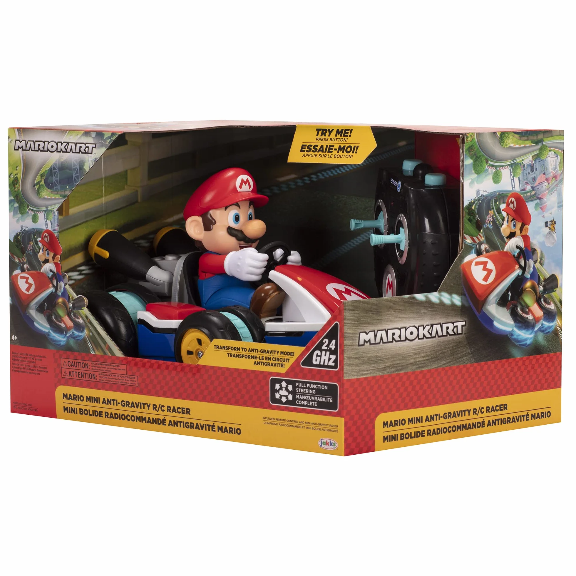 Nintendo Super Mario Radio Control Mario Kart Antigravedad Coche Acrobacias Derrapes Giros 360° Alcance 30m
