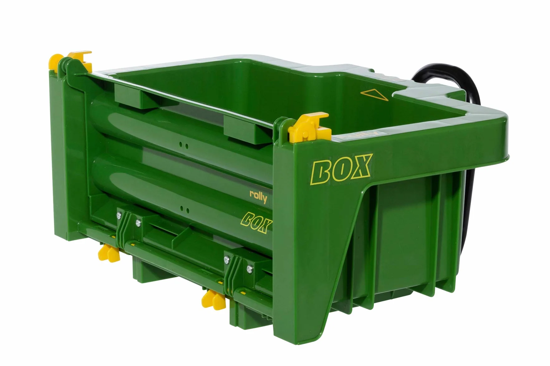 Rolly Toys John Deere rollyBox remolque tractor (función basculante, verde, para niños de 3 a 10 años, para tractores de pedales) 408931
