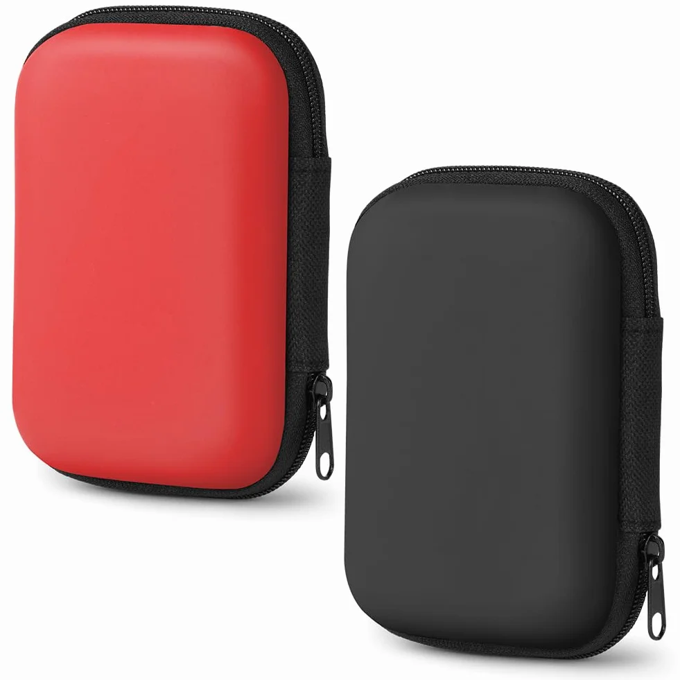 Aolso Estuche Funda Compatible con el UNO Juego de Cartas, 2 Piezas Organizador Portátil Impermeable Que, Caja de Almacenamiento para Tarjetas, Caja de Almacenamiento de Cartas(Negro/Rojo)