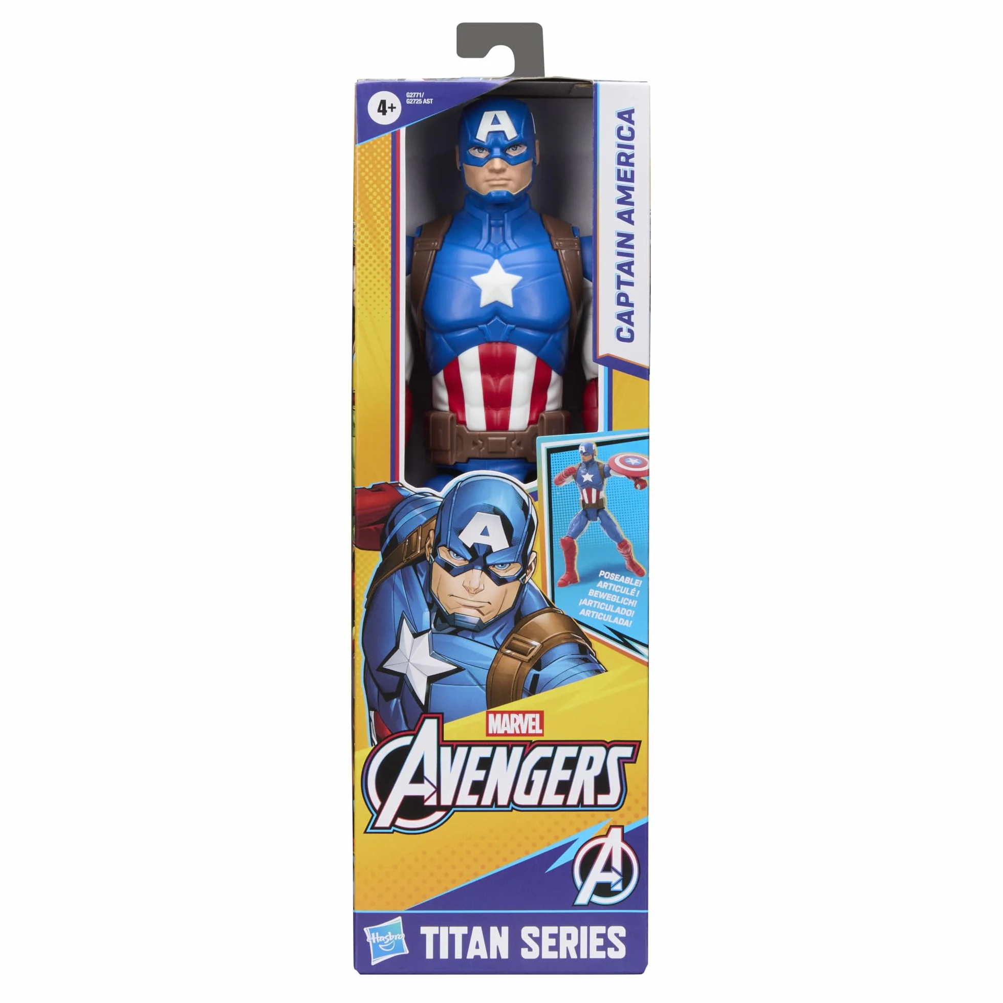 Marvel Avengers Titan Series Capitán América Figura de Acción