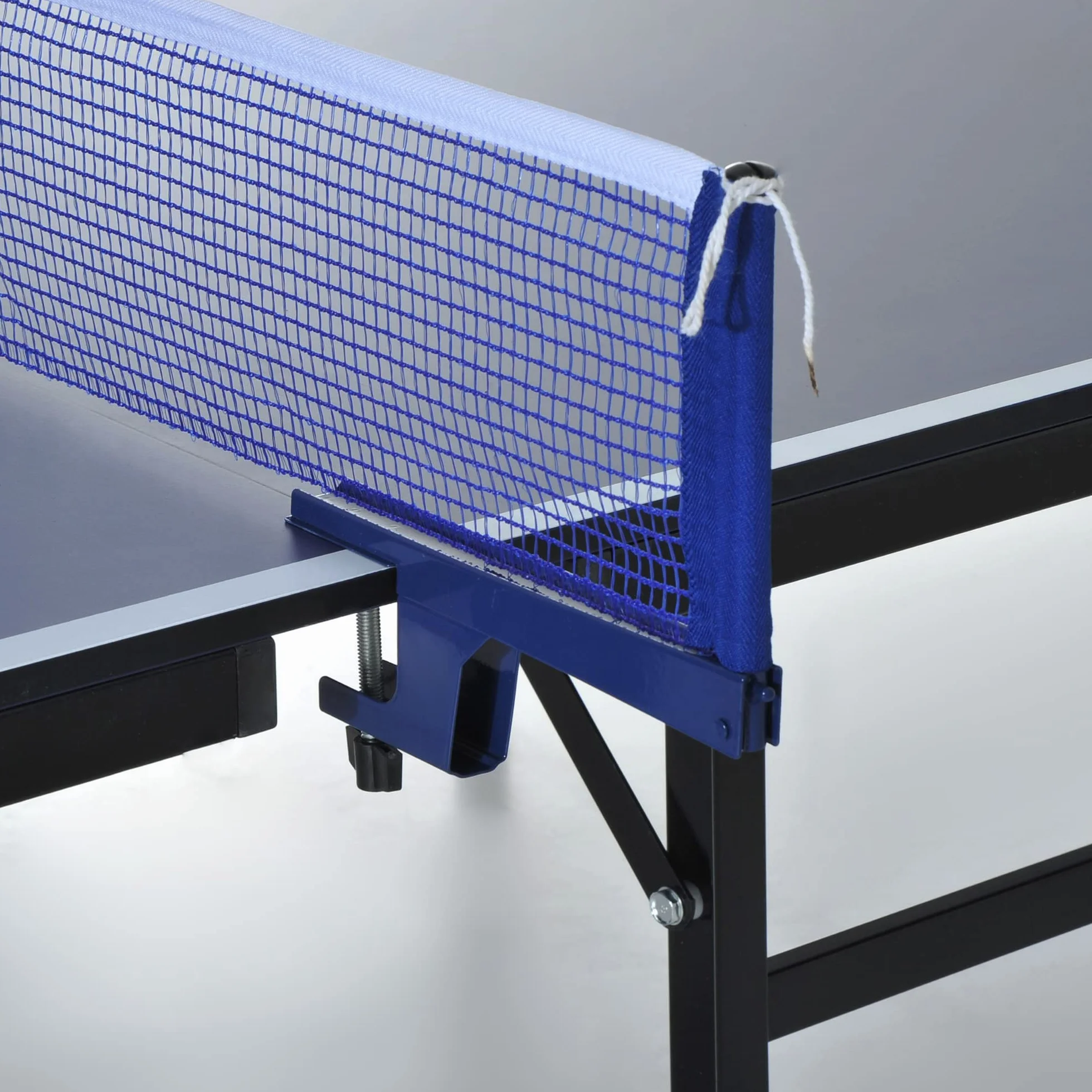 Homcom Mesa de Ping Pong Plegable 152.5x274x76cm Tenis de Mesa Acero MDF Azul