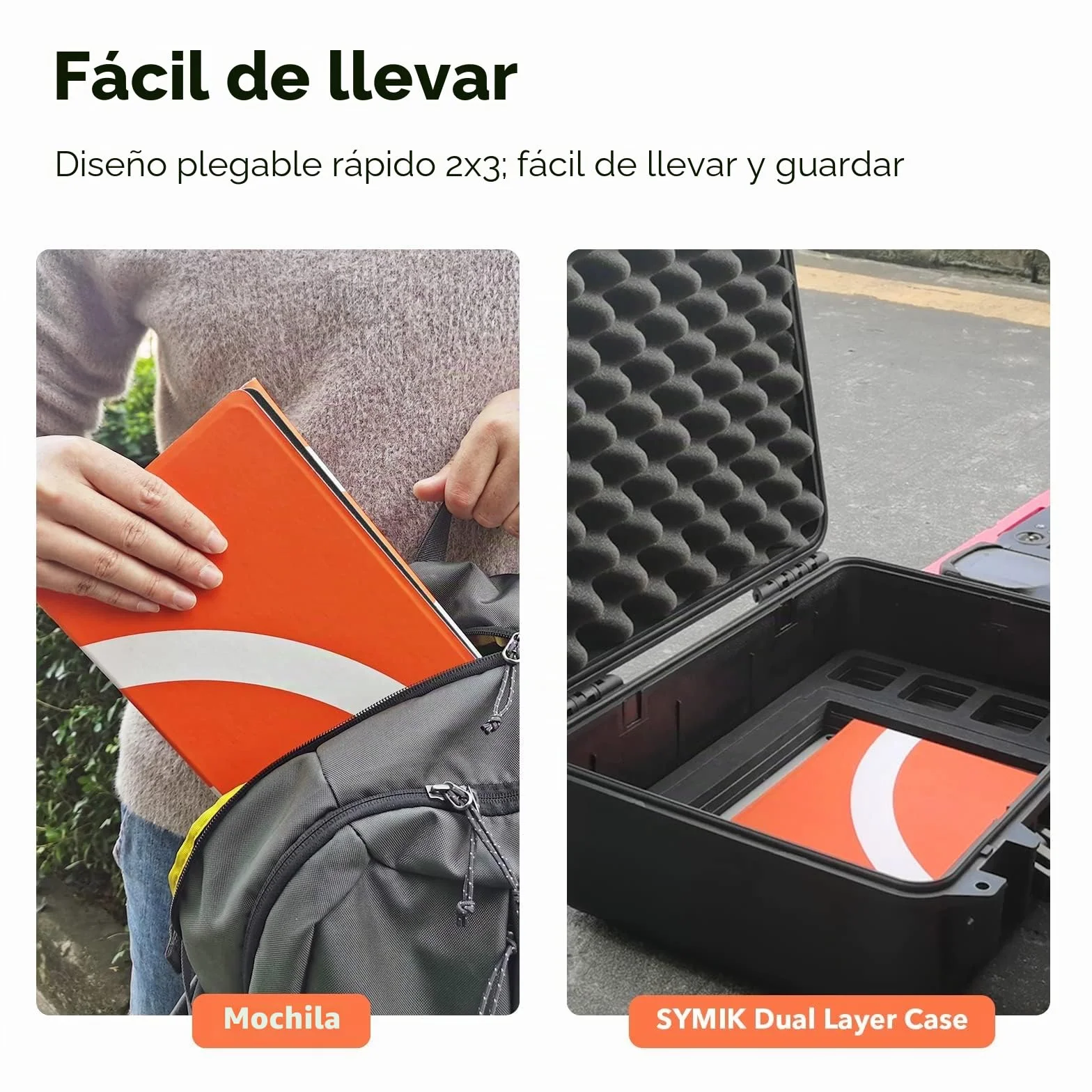 SYMIK LP500 Plataforma De Aterrizaje Drones 20''/50cm, Landing Pad Plegado Rápido Resistente Al Agua para DJI Mini 4K/Mini 4 Pro/Mini 3 Pro/Mini 2 SE/Mini SE, Air 3S/3/2S/Air 2