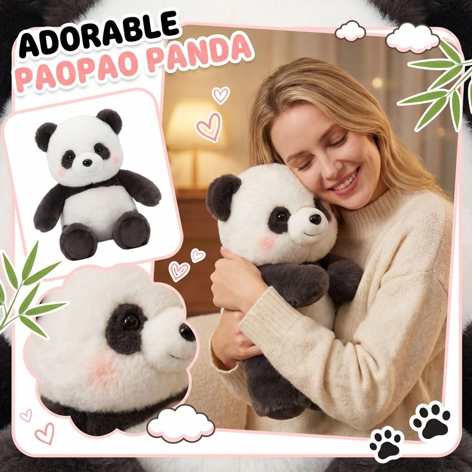 Peluche De Panda Corredor, Lindo Peluche De Panda Corredor, Peluches Interactivo De Pandas Patas Que Se Mueven, Aliviar El Estrés S-uave Peluches De Pandas Corredors Almohada, Para Niños Adultos