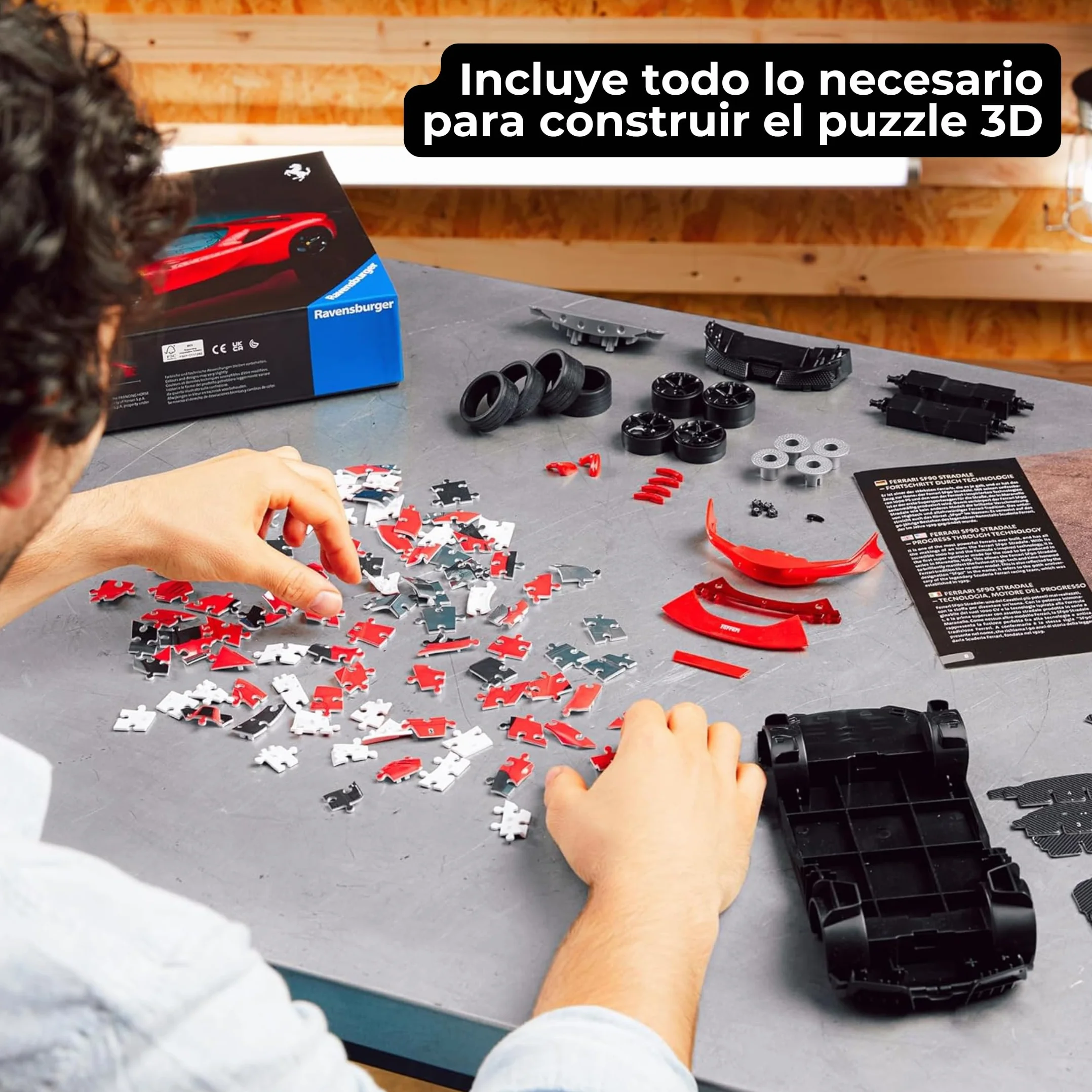 Ravensburger Puzzle 3D Ferrari SF90 Stradale Maqueta de Coche 108 Piezas