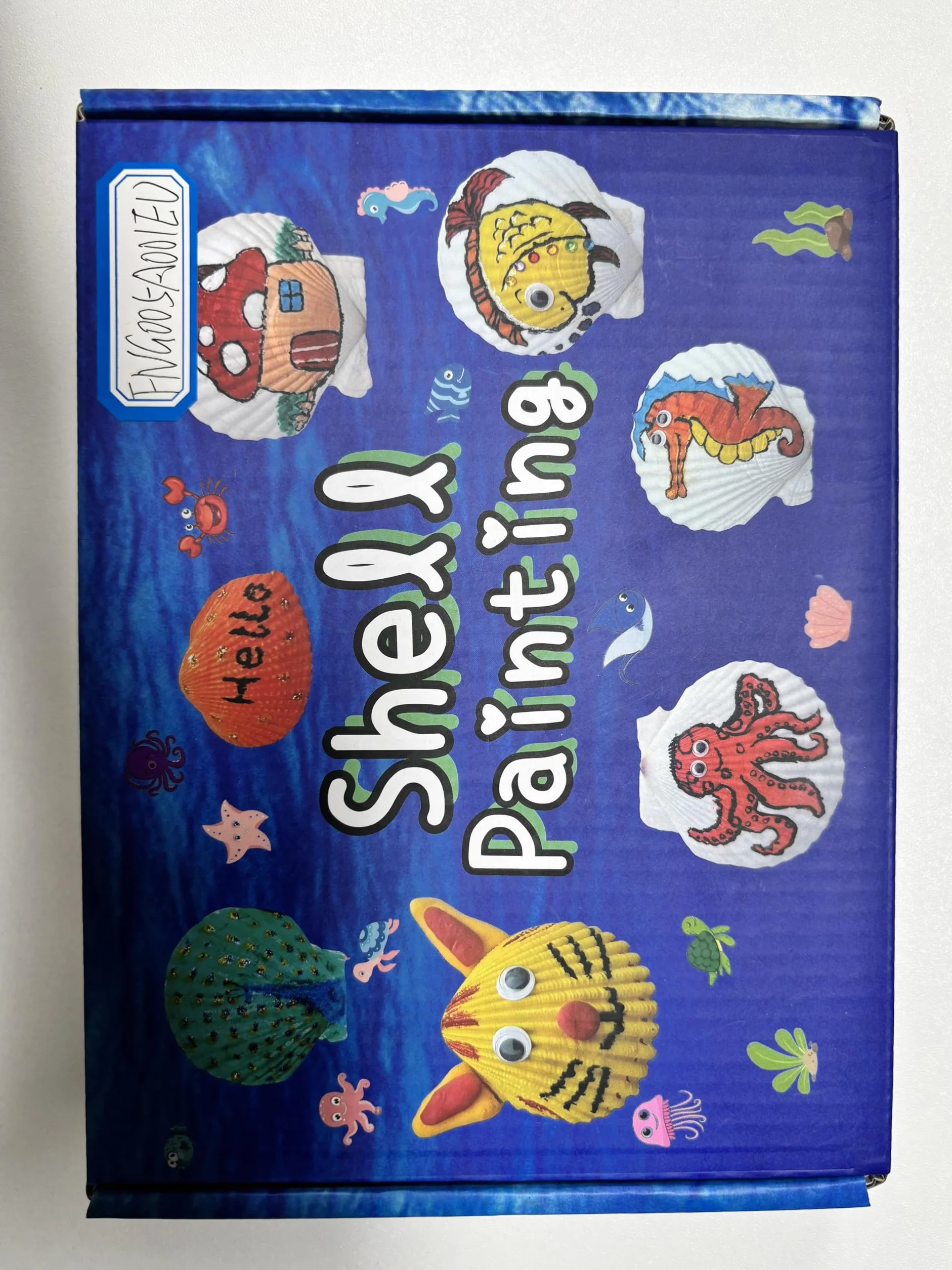 LUCKNIGHT Conchas que Brillan en la Oscuridad Pintar Manualidades para Niños, Kit Pintura de Conchas para Niños, Pintar Kit con conchas, Regalos para Niñas y niños de 5-10 Años