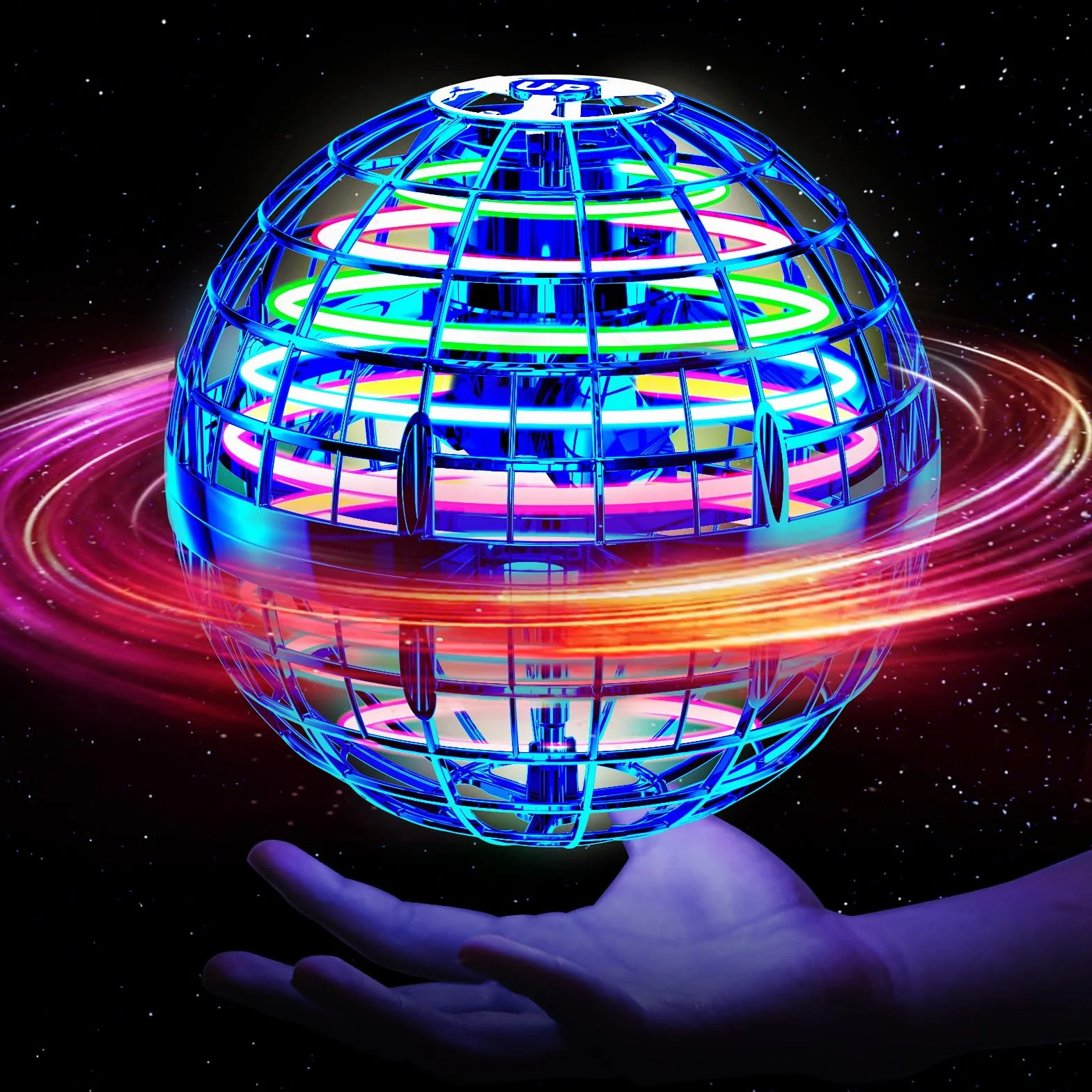 Ivtivfu Bola voladora (Azul) Flying Magica Hover Ball Fly UFO Bolas voladoras para niño y niñas, Juguetes para Exteriores para niños, Regalos para niños de 6 7 8 9 10 11 12