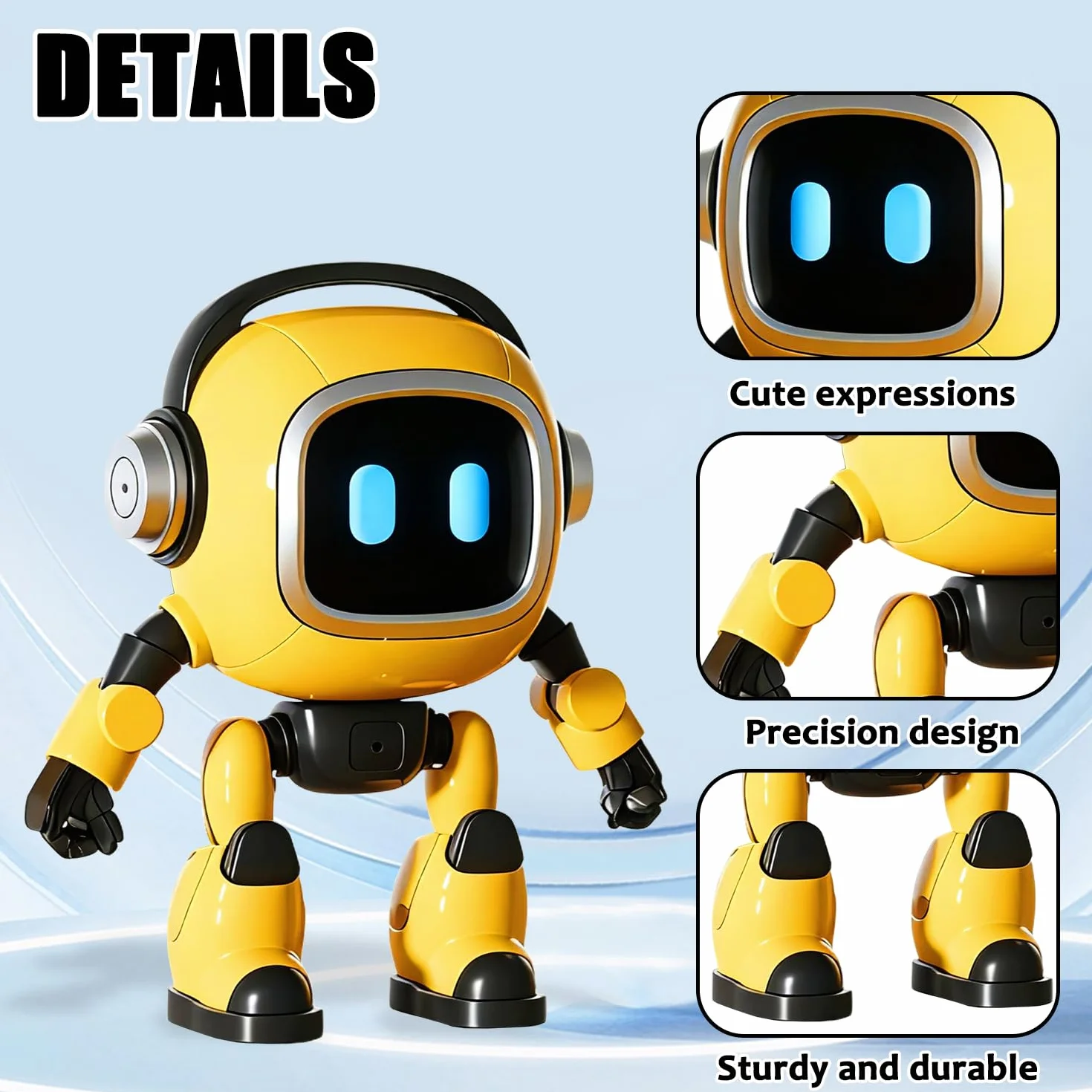 Robot de Escritorio con Inteligencia Artificial, Robot de escritorio interactivo inteligente, Robot Inteligente Impulsado Por Ai, Juguete robot inteligente AI, Emo Ro-bot, Regalo Para Niños