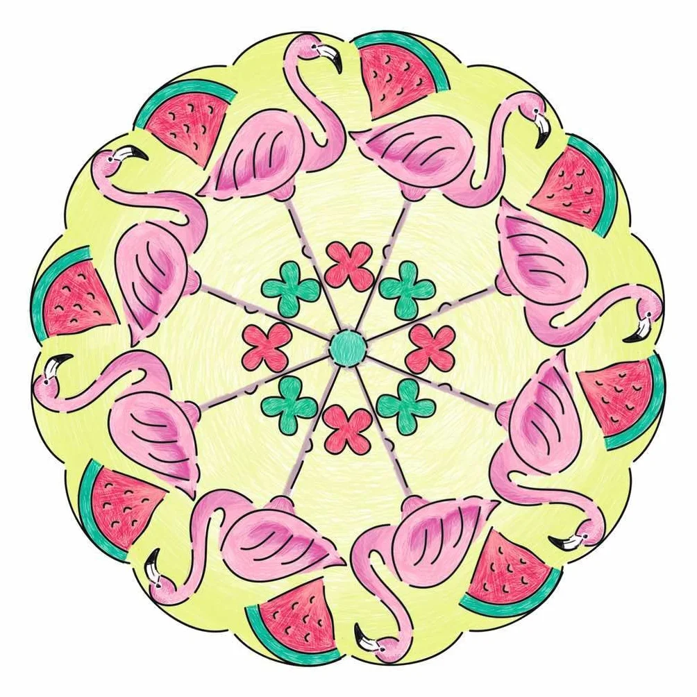 Ravensburger - Mandala Midi Flamingo e Friends 28518