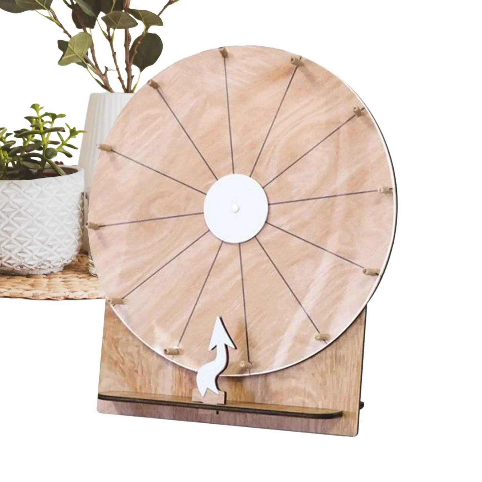 Ruleta Giratoria de Madera 28 cm para Mesa | Suministros para Fiestas Familiares