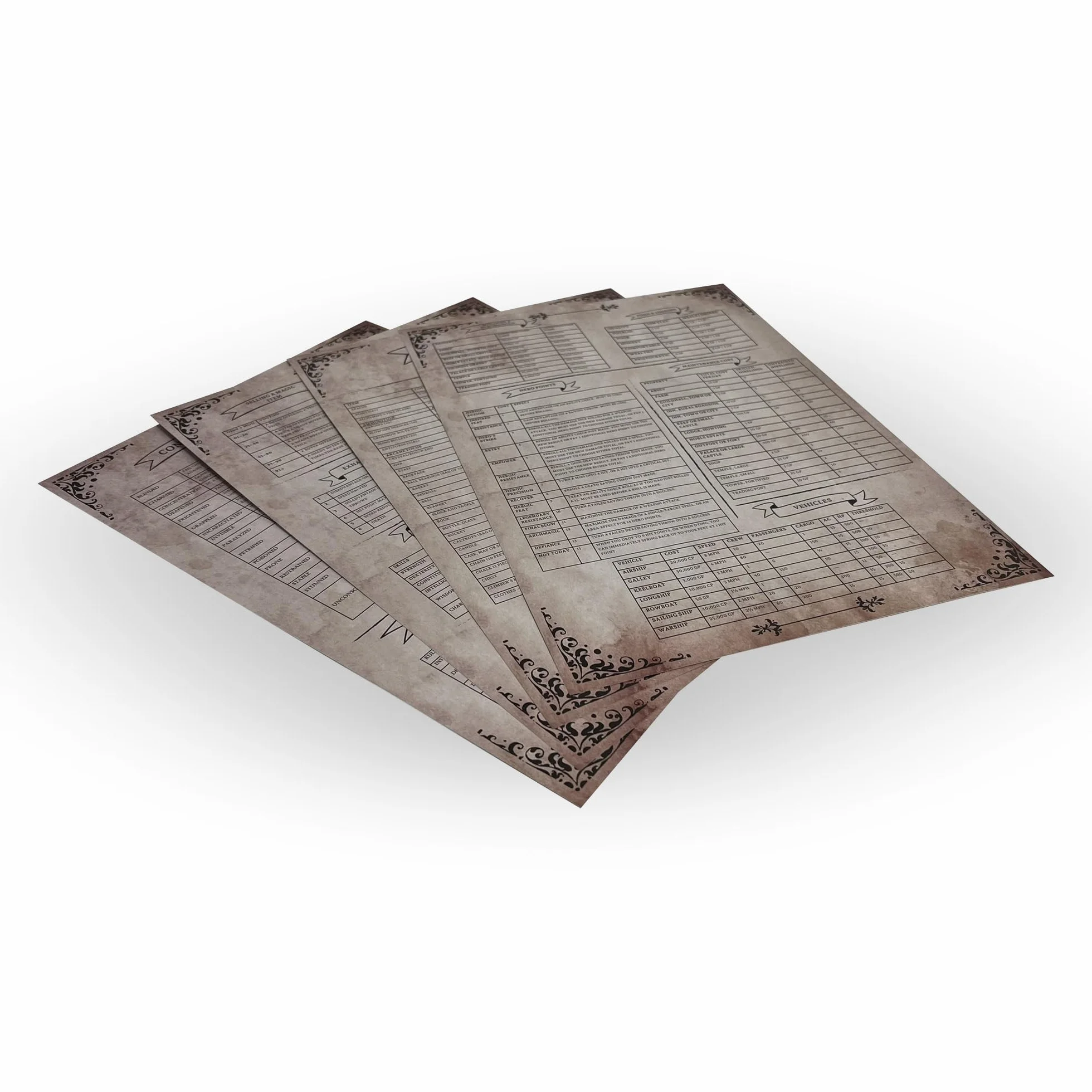 Pantalla Dungeon Master - DOJA Hobbies - DM Screen Plegable 4 Paneles Acabado Liso, con Bolsillos y Plantillas Incluidas Personalizables, Accesorio para Dungeons and Dragons y Juegos de rol