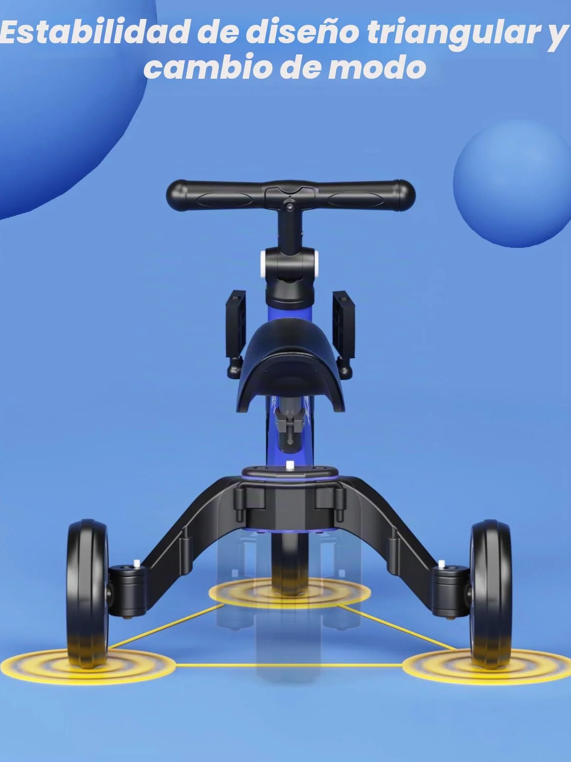 XJD 3 en 1 Triciclo Evolutivo de Bebé para Niños de 1-3 años, Triciclo a Bicicleta bebé con o sin Pedales, Bicicleta Niño con Asiento y Manillar Ajustables, Adaptable y Transformable, Marrón