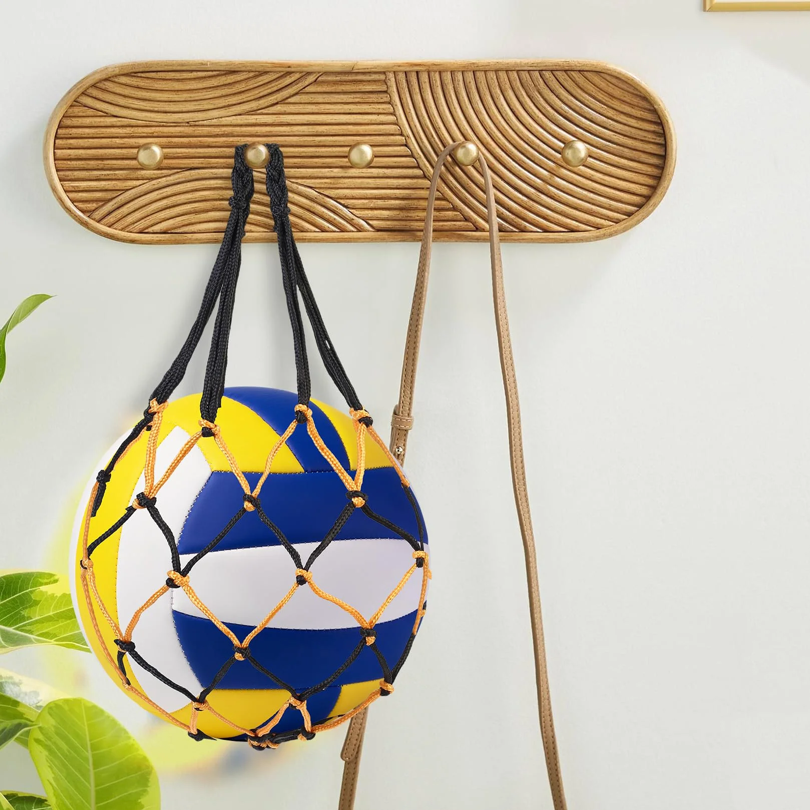 Bolsa para Balón de Malla 3 Piezas Red para Balones de Fútbol con Bomba y Agujas