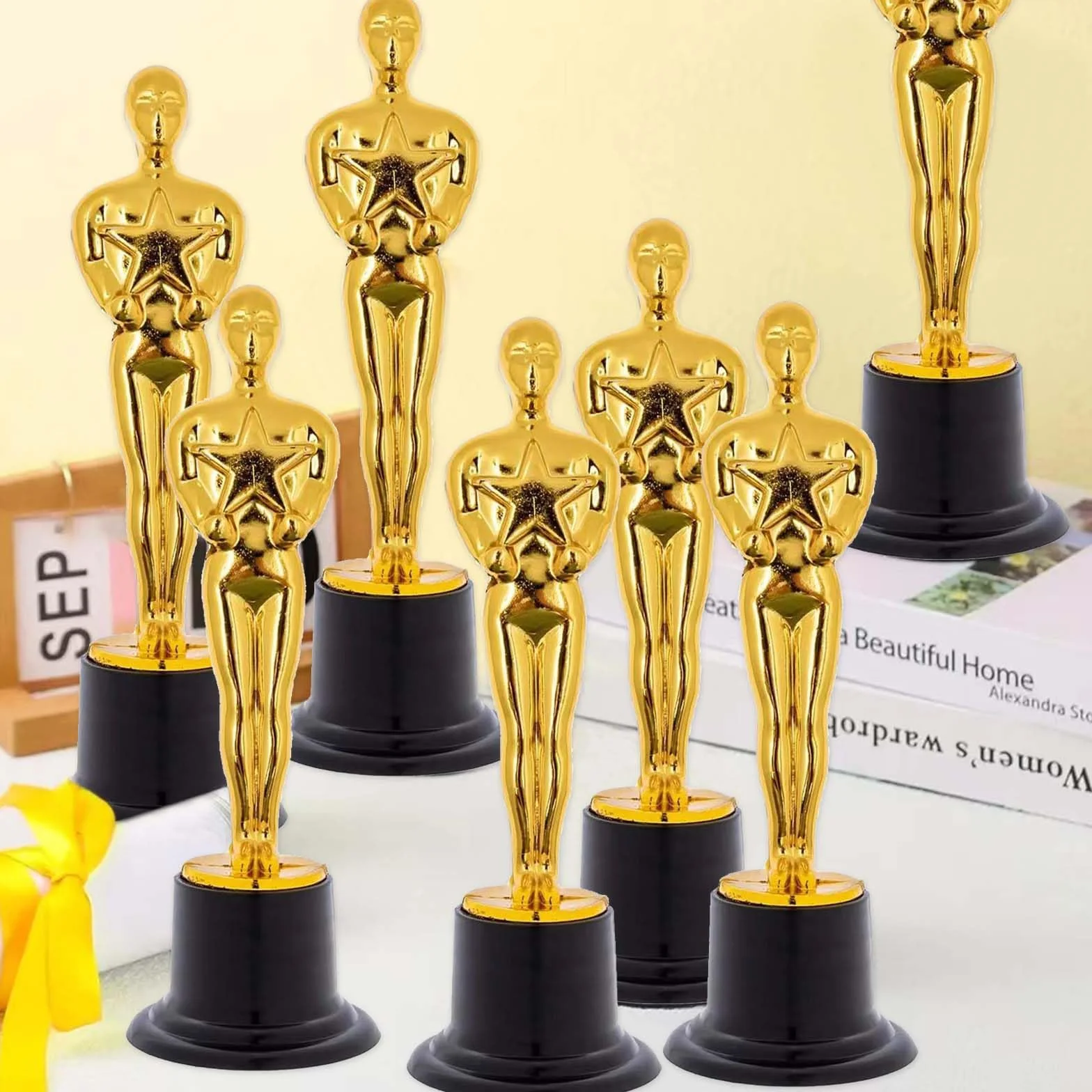 Trofeos de Plástico Oro 10 Piezas para Ceremonia de Premiación